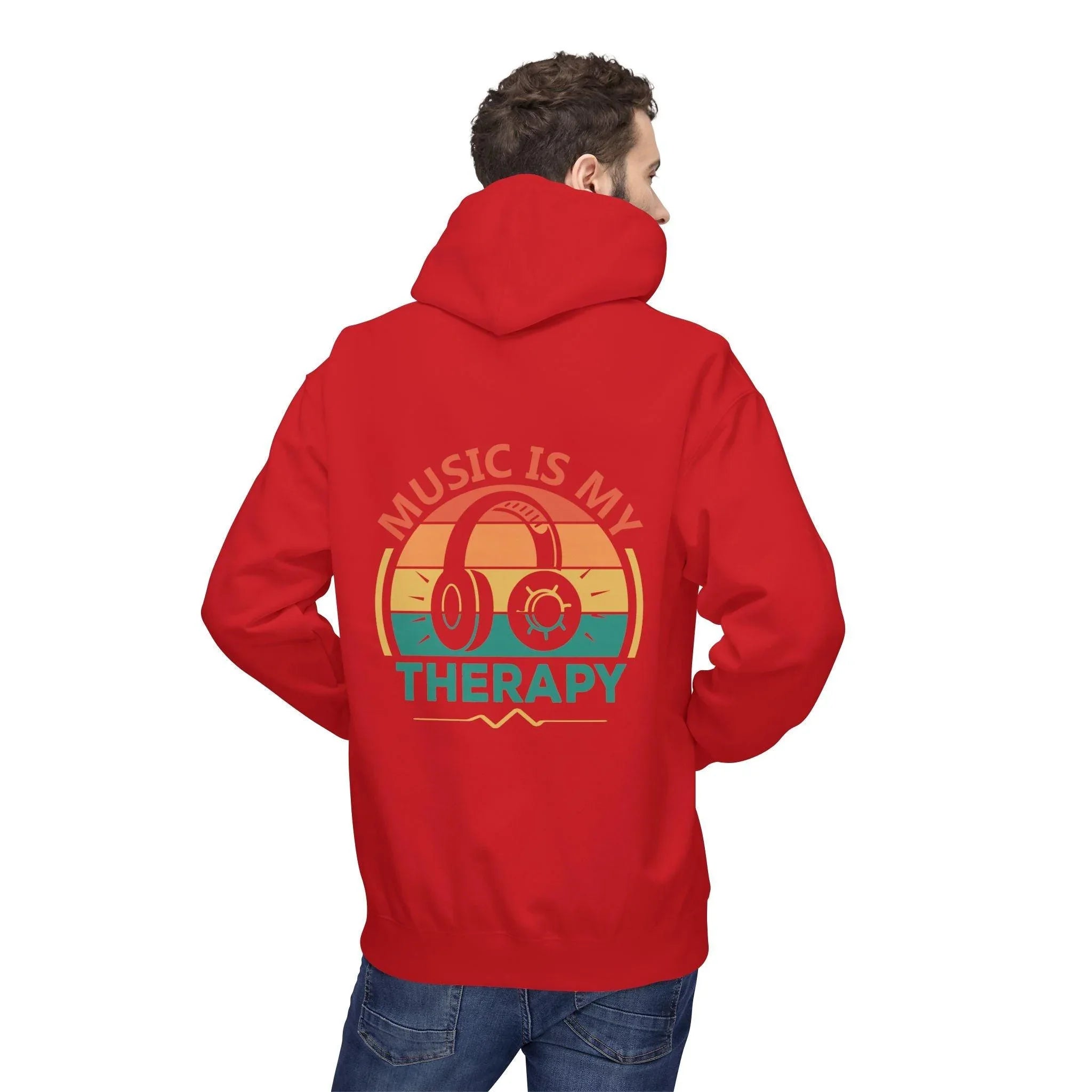 Cozy "Music Is My Therapy" Fleece Hoodie for Ultimate Comfort and Style