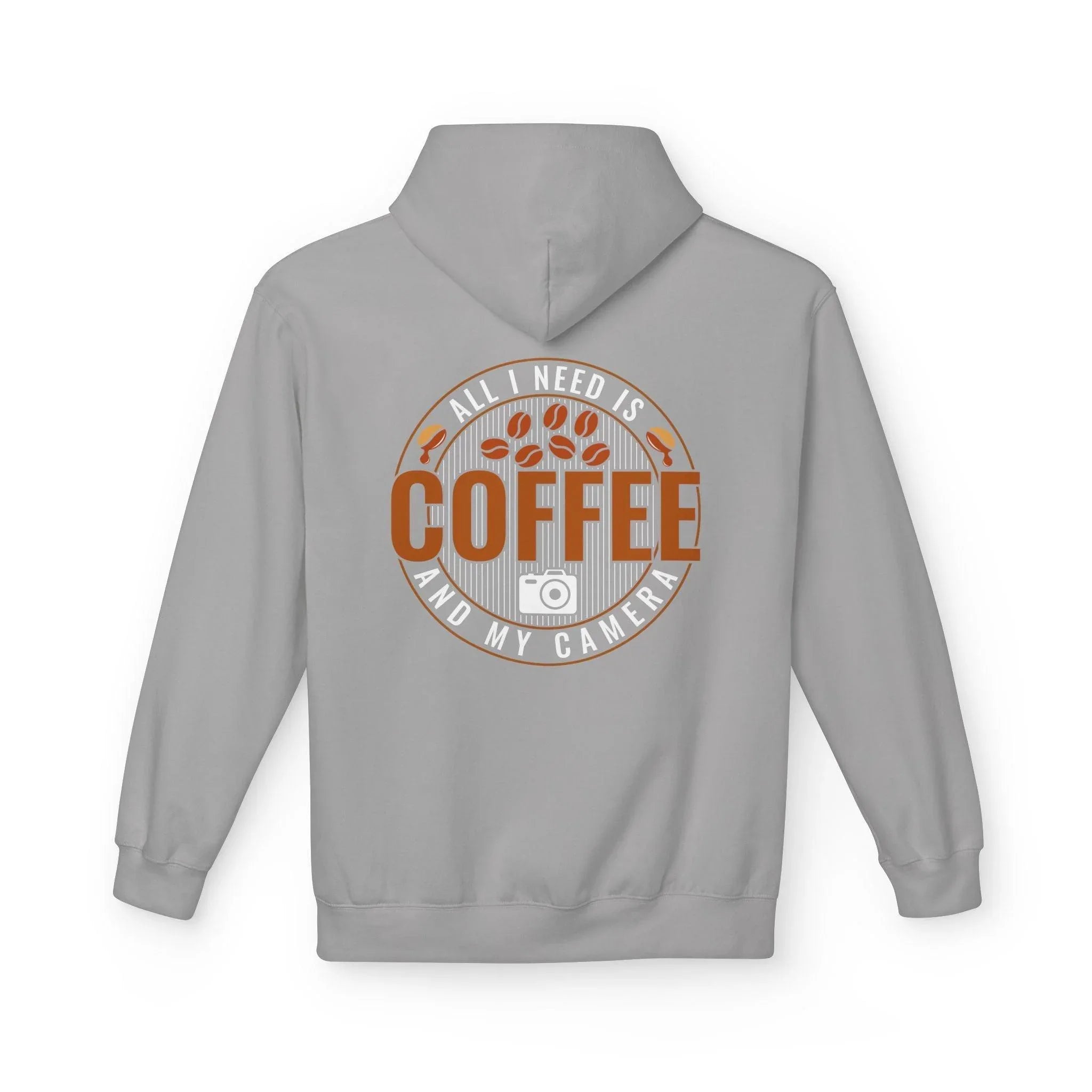 Cozy Photographer's Dream: 'All I Need is My Coffee' Fleece Hoodie