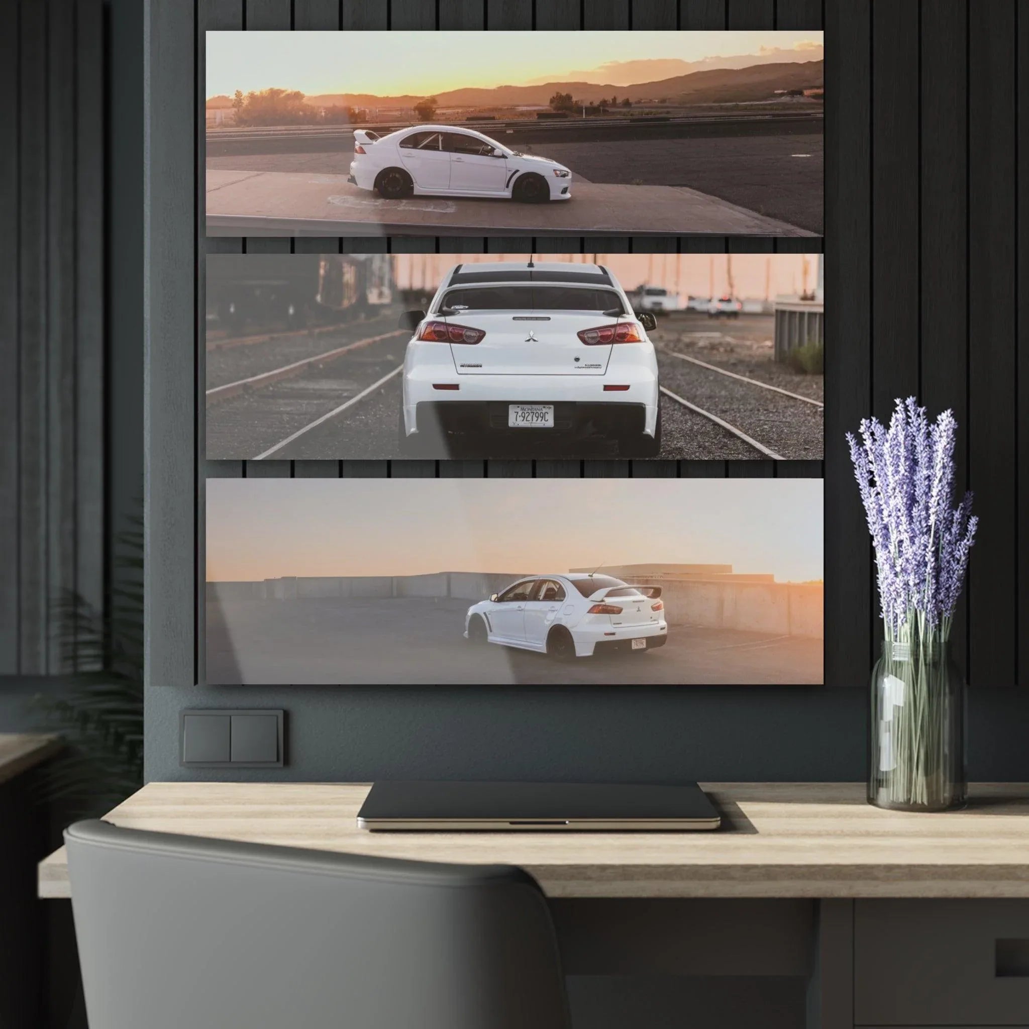 Mitsubishi Evo 10 3-Piece Acrylic Wall Art #001 for Collectors