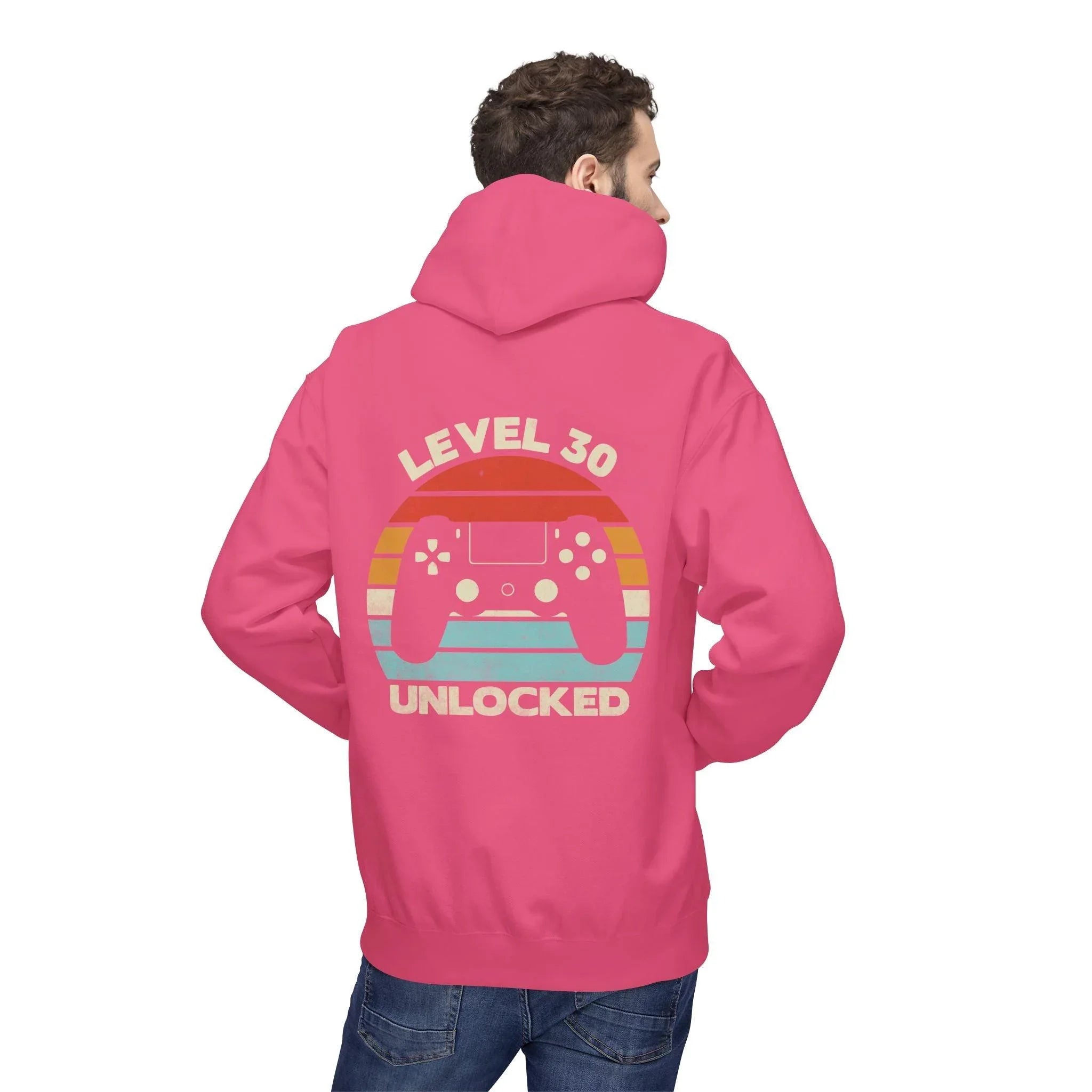 Level Up Your Style: Retro Gaming Fleece Hoodie with Comfort and Charm
