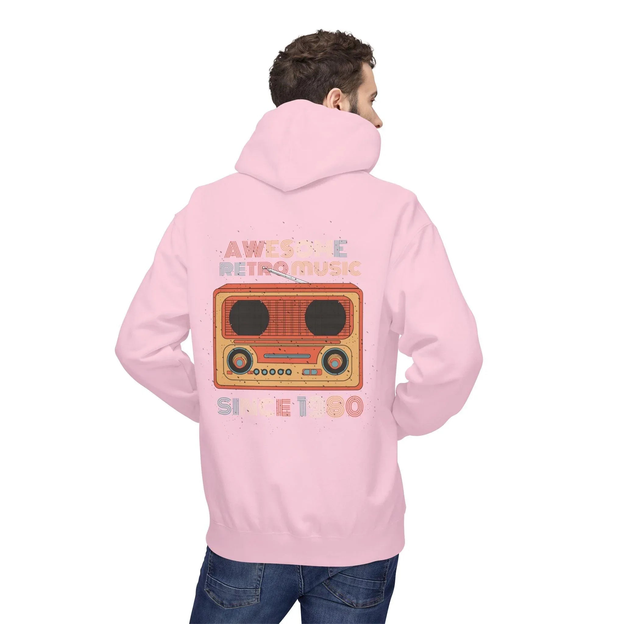 Stylish Retro Music Fleece Hoodie for Ultimate Comfort