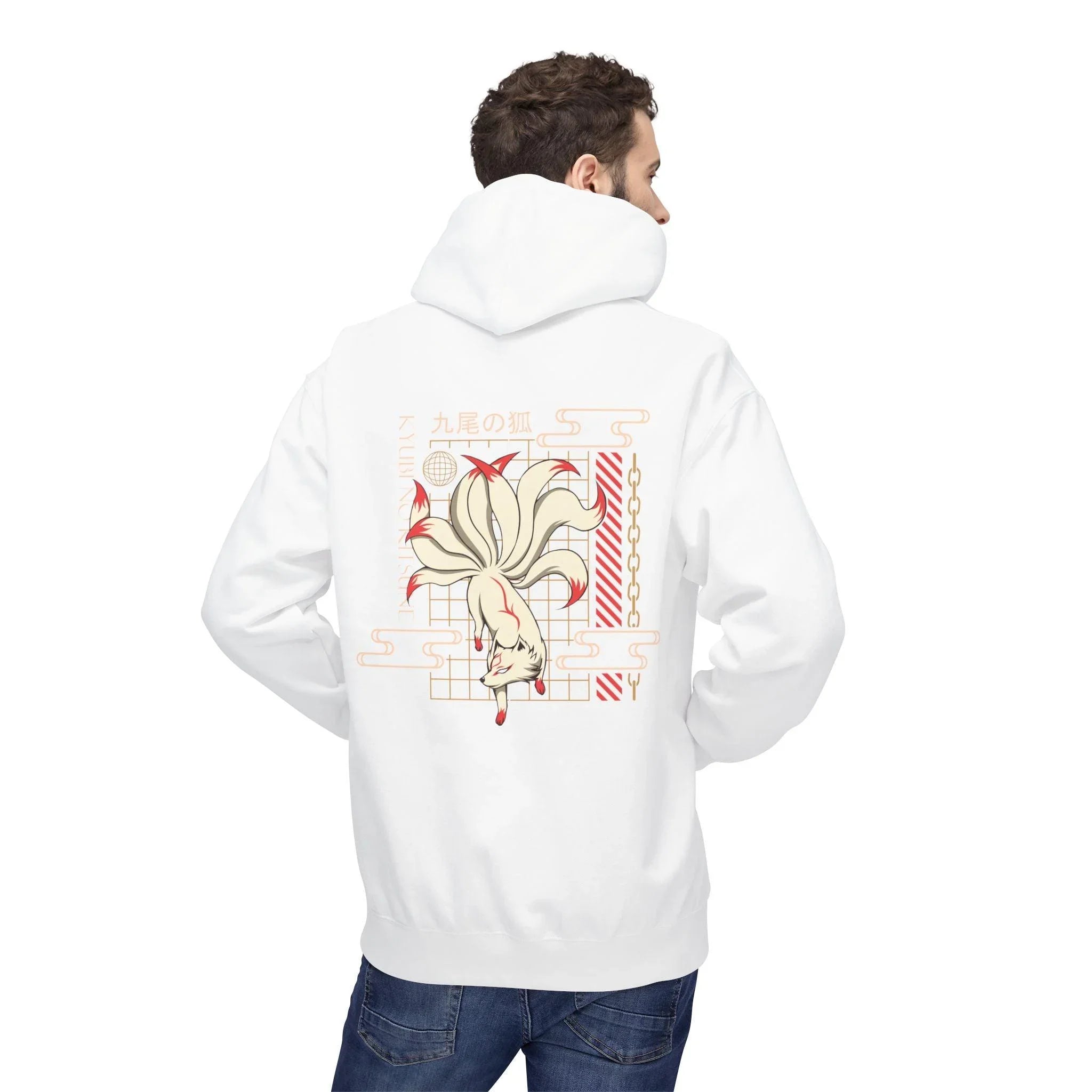 Kyubi No Kitsune Japanese Streetwear Fleece Hoodie – Ultimate Comfort Meets Stylish Design