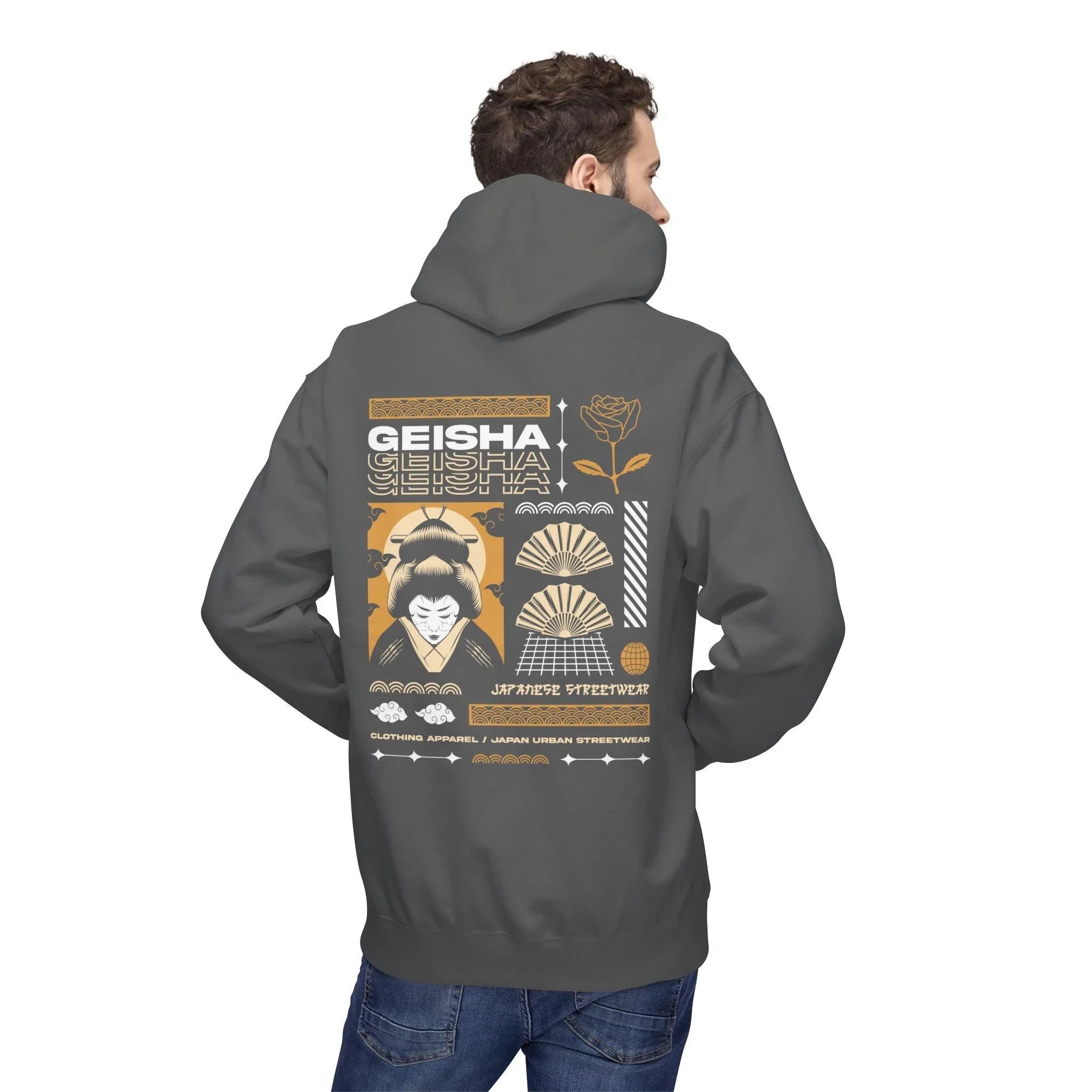 Stylish Geisha-Inspired Fleece Hoodie for Ultimate Streetwear Comfort