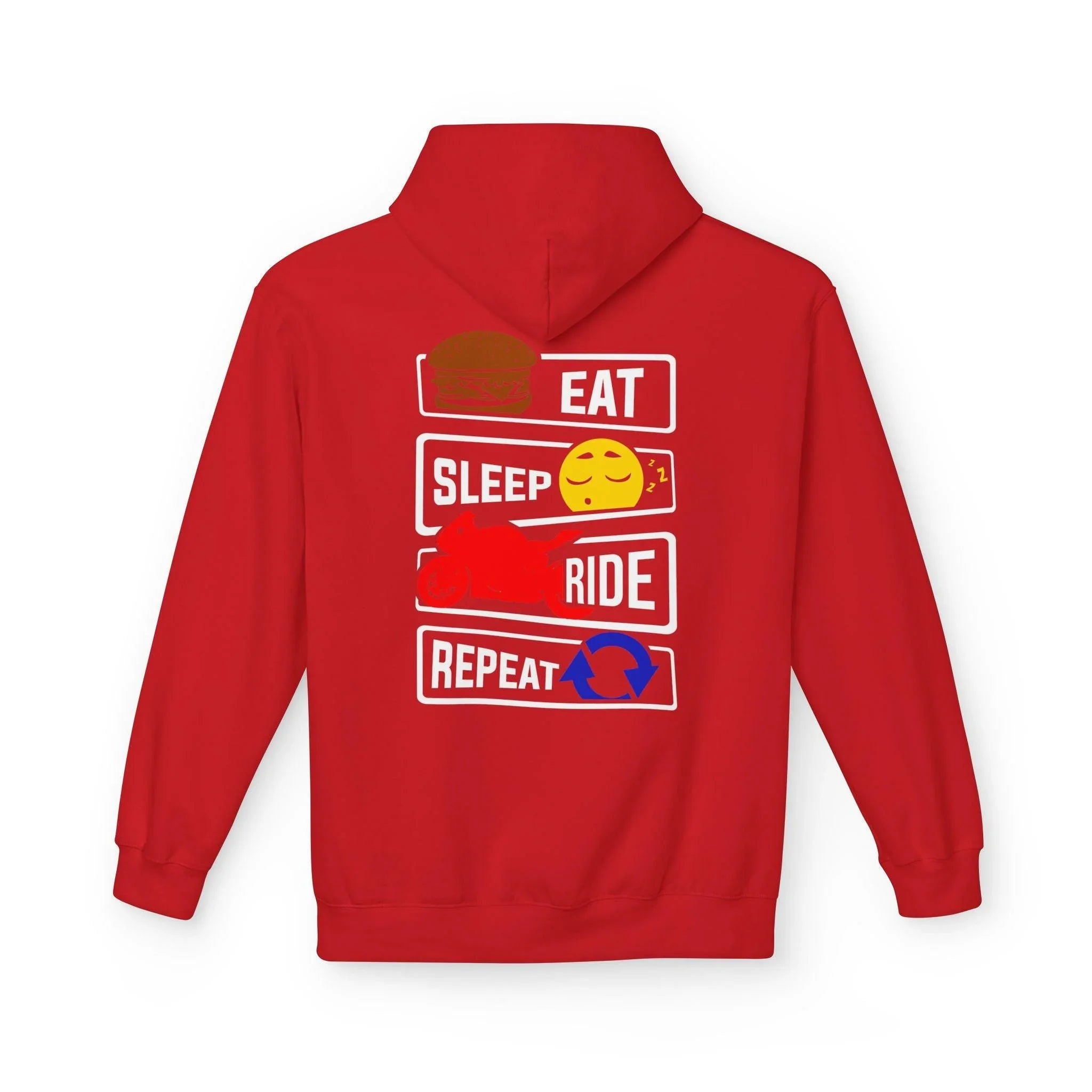 Ride in Style: Eat, Sleep, Repeat Premium Fleece Hoodie
