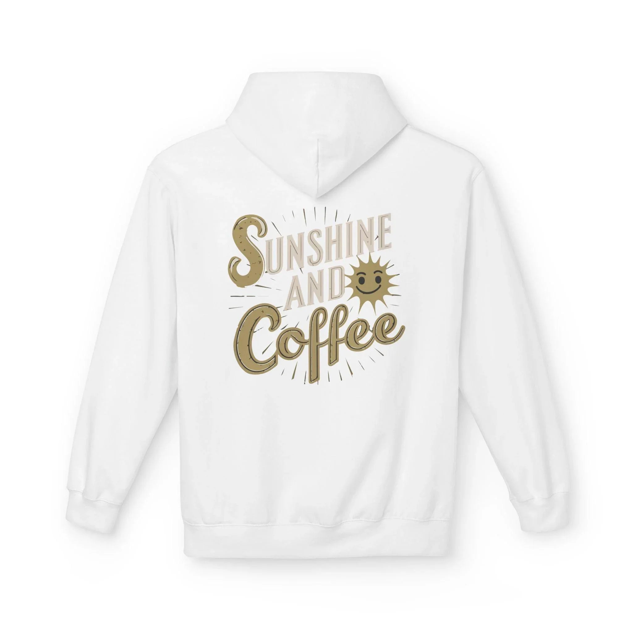 Cozy Sunshine & Coffee Fleece Pullover Hoodie