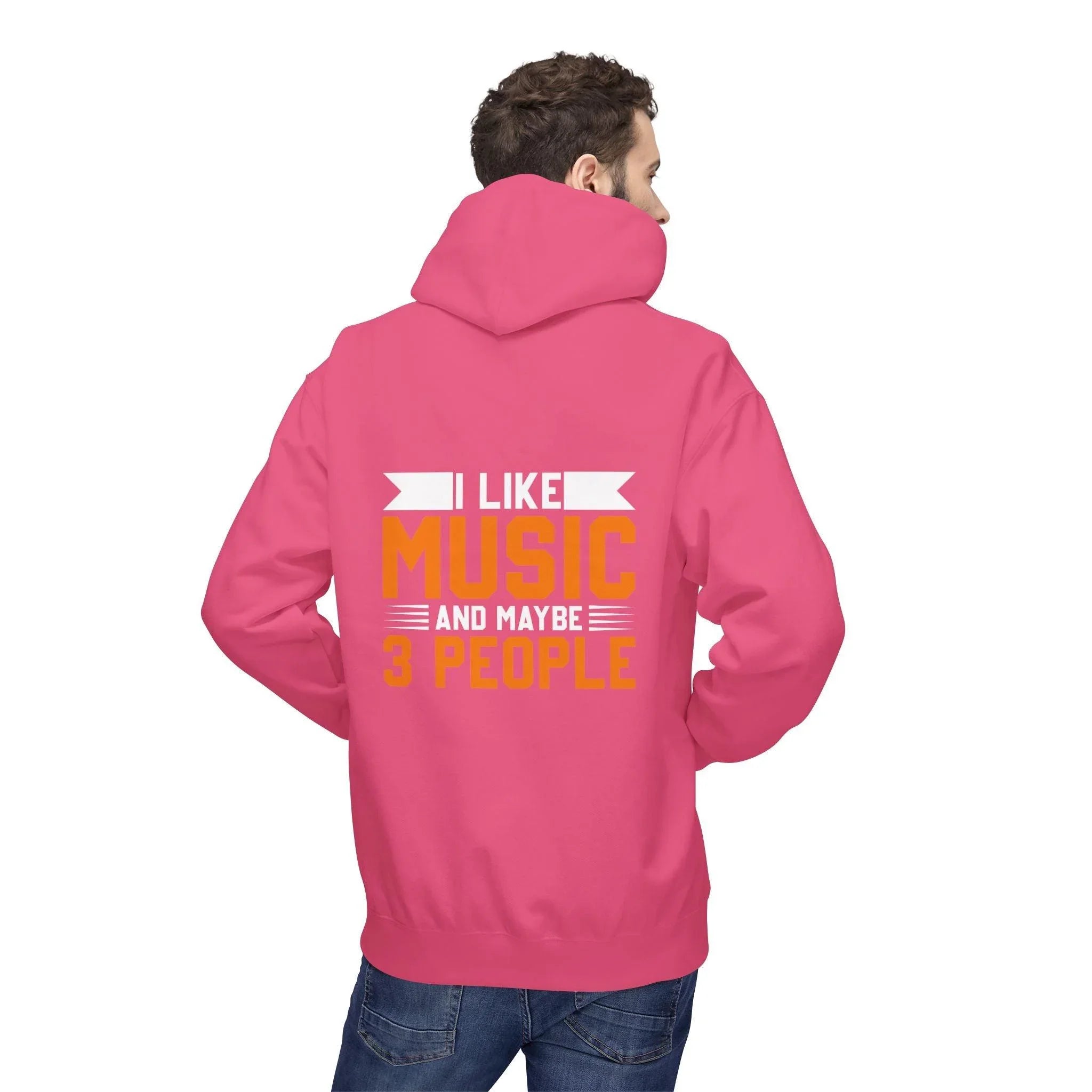 Cozy Up with the "I Love Music & My 3 People" Fleece Hoodie