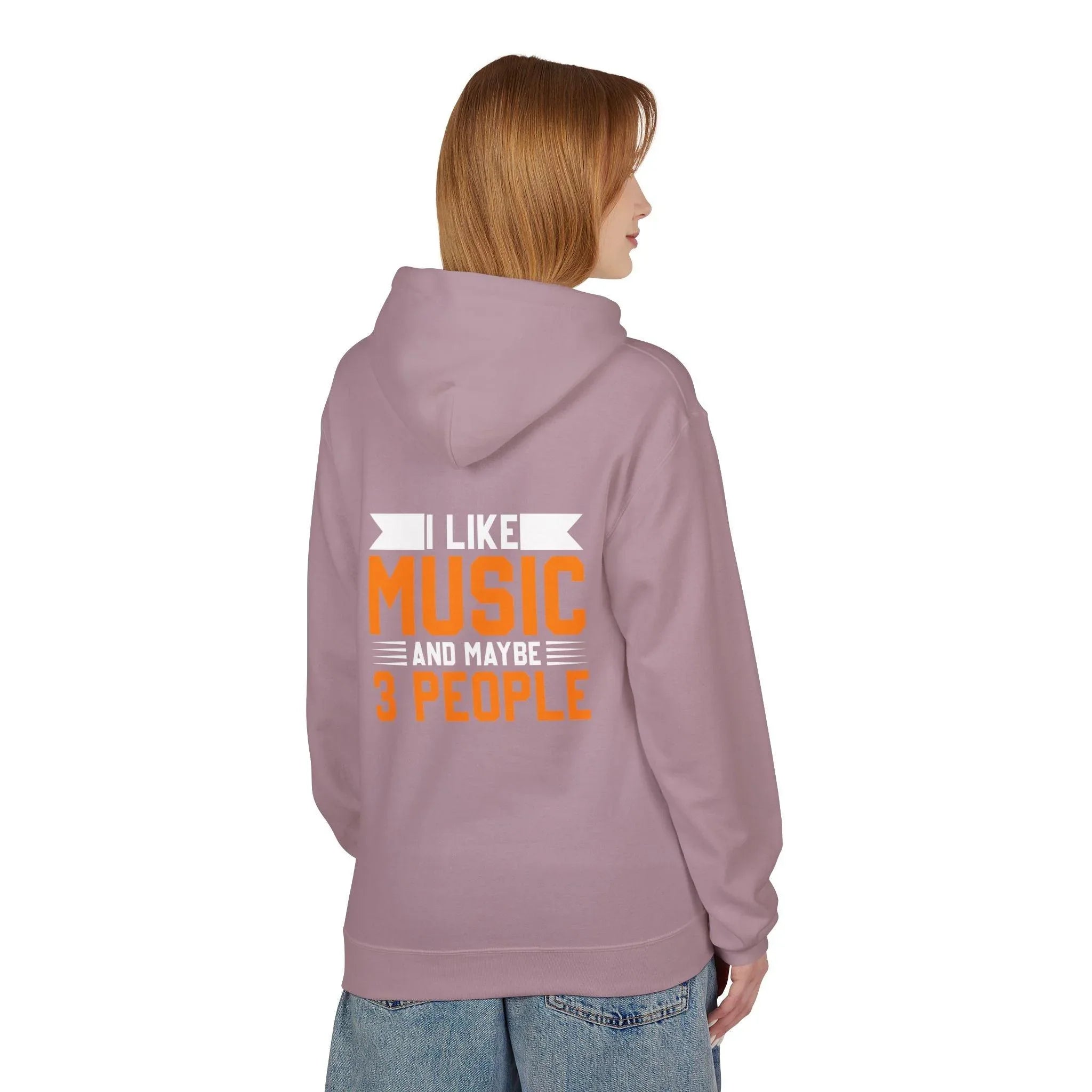 Cozy Up with the "I Love Music & My 3 People" Fleece Hoodie