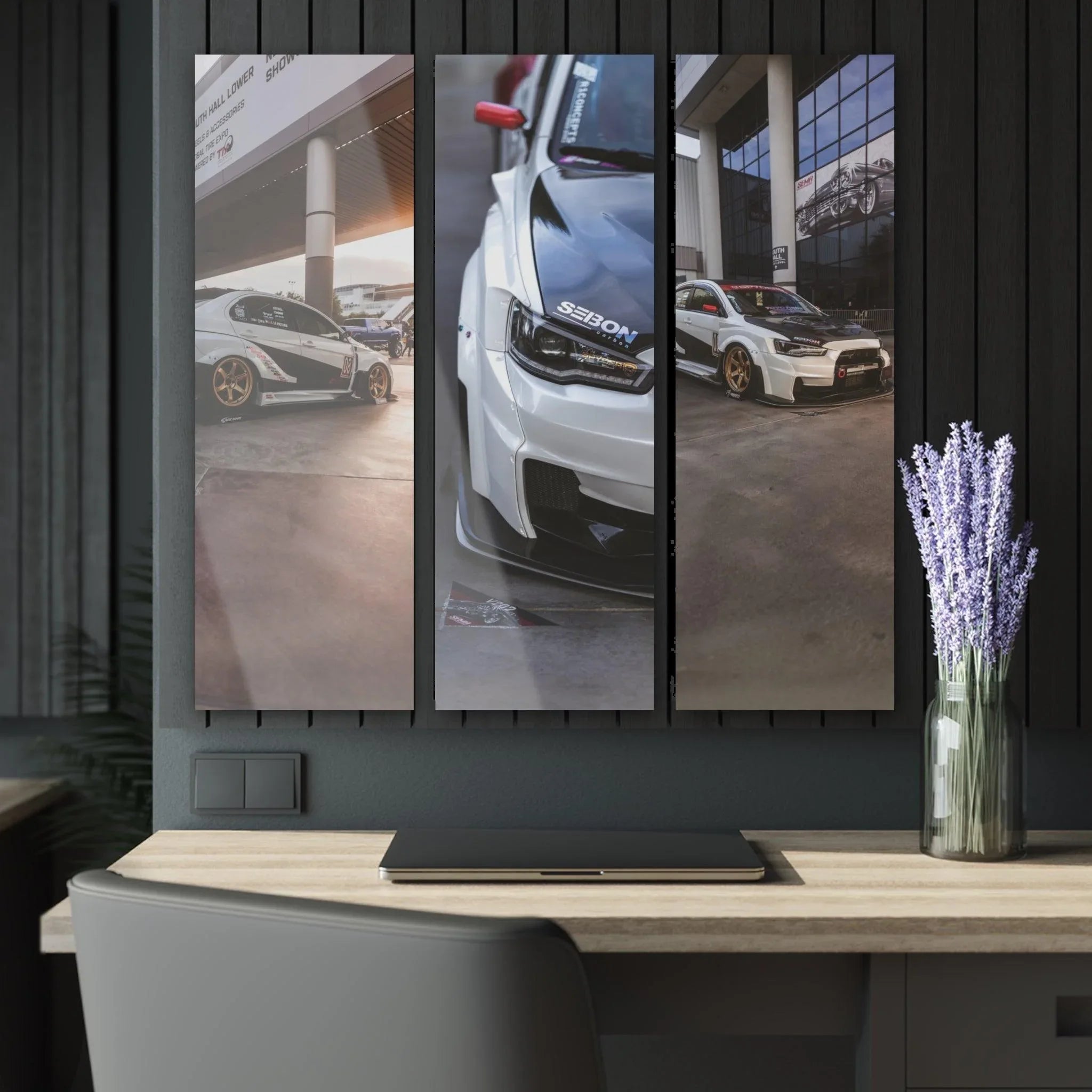 Mitsubishi Evo 10 3-Piece Acrylic Wall Art #002 for Decor