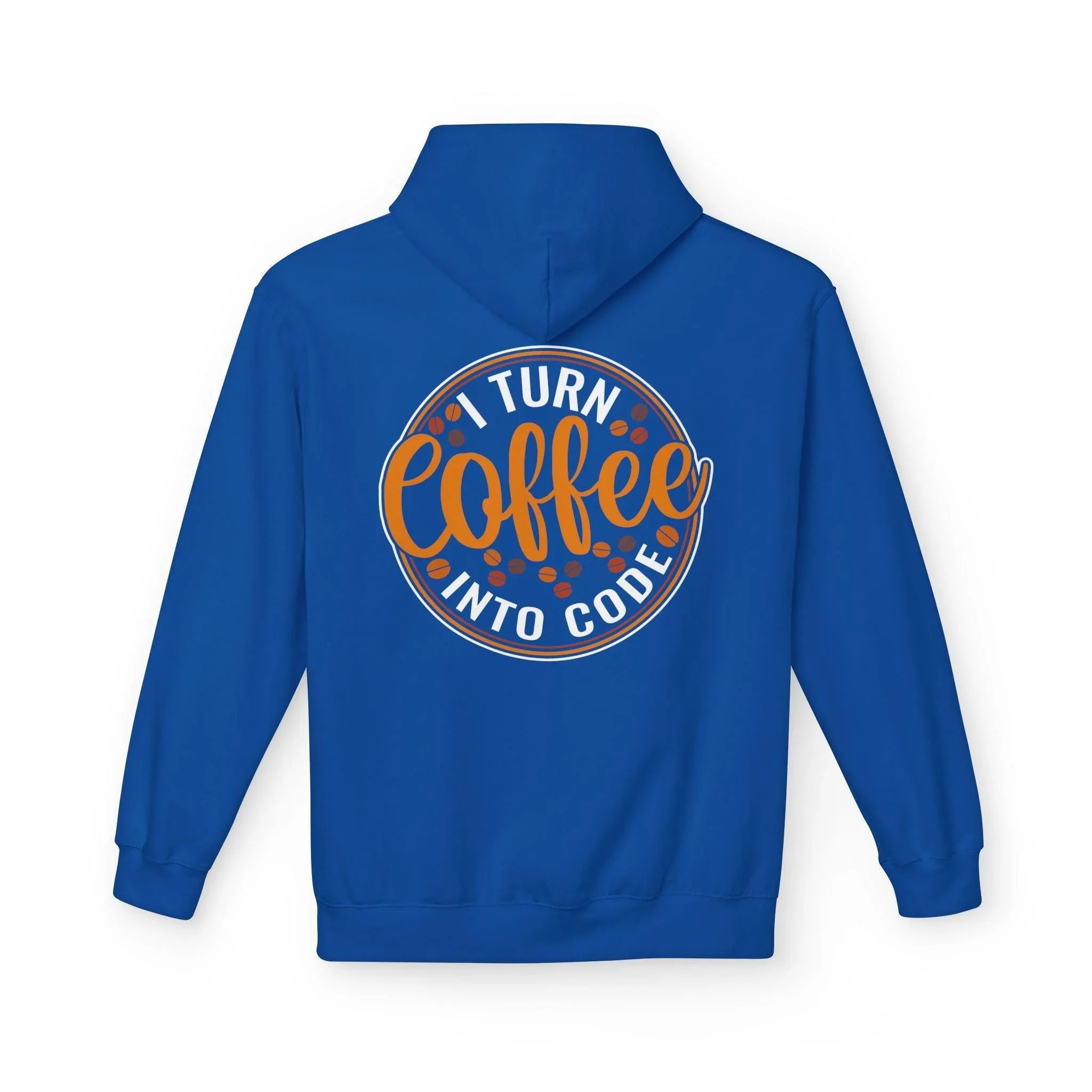 "I Turn Coffee Into Code" Cozy Hoodie for Coders and Tech Lovers