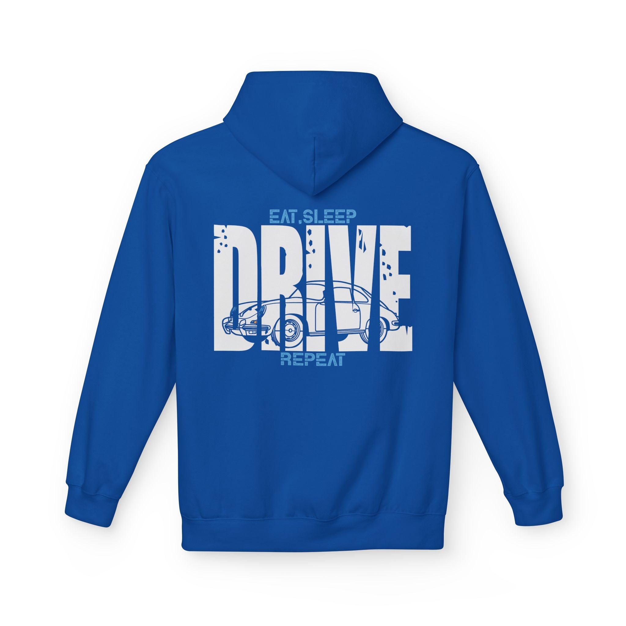 Classic Porsche 356 DRIVE Fleece Hoodie for Car Enthusiasts