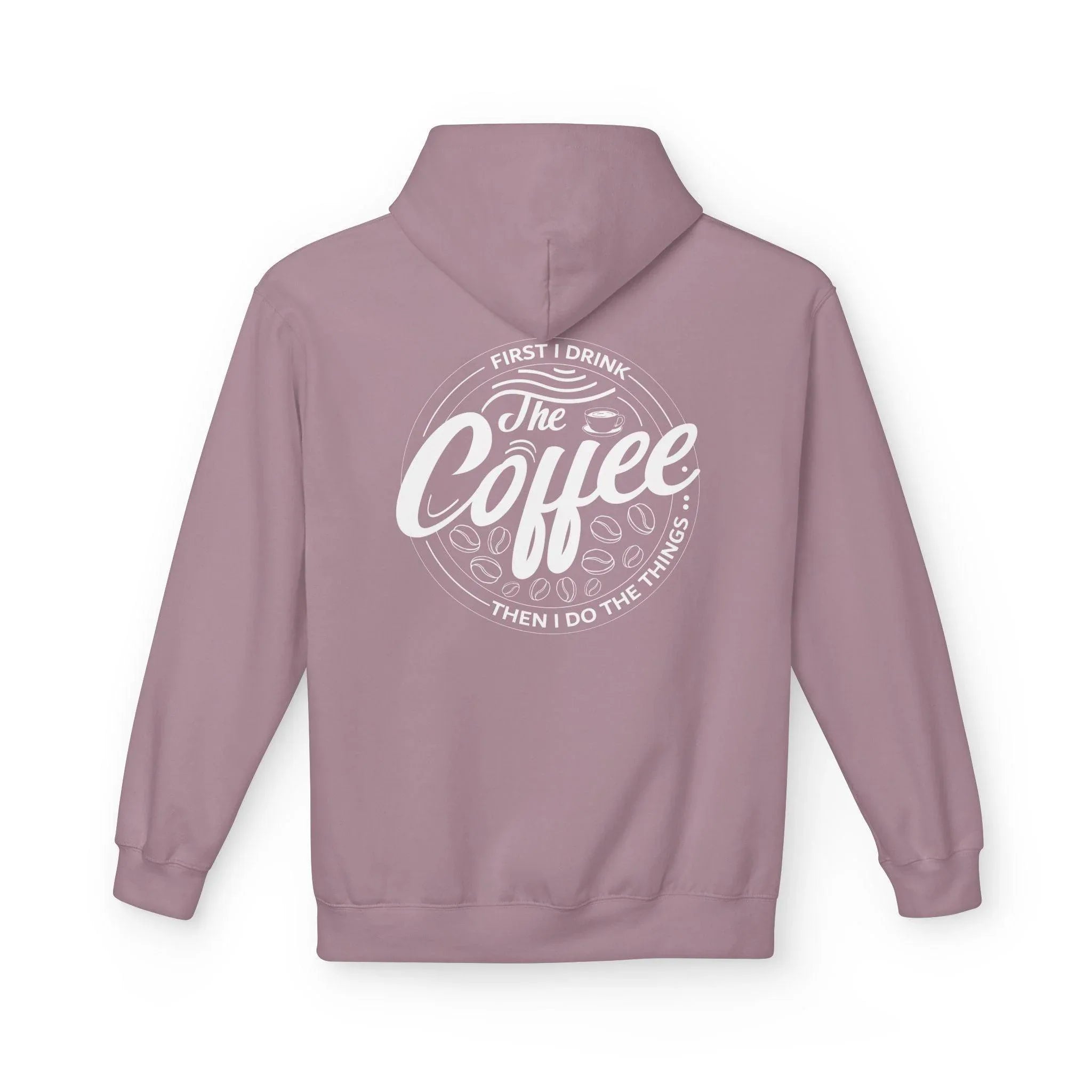 Cozy Up with the "Coffee First" Premium Fleece Hoodie