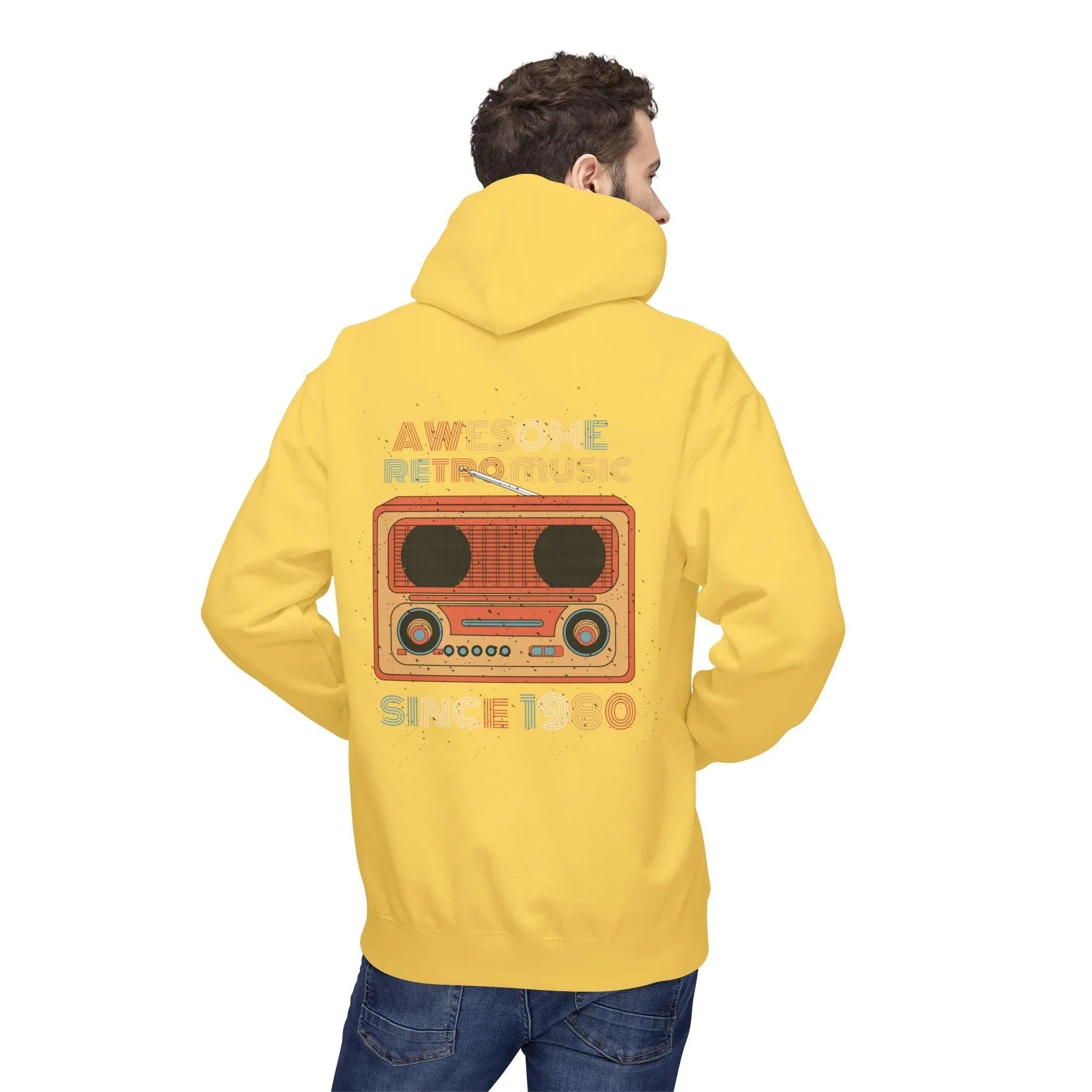 Stylish Retro Music Fleece Hoodie for Ultimate Comfort