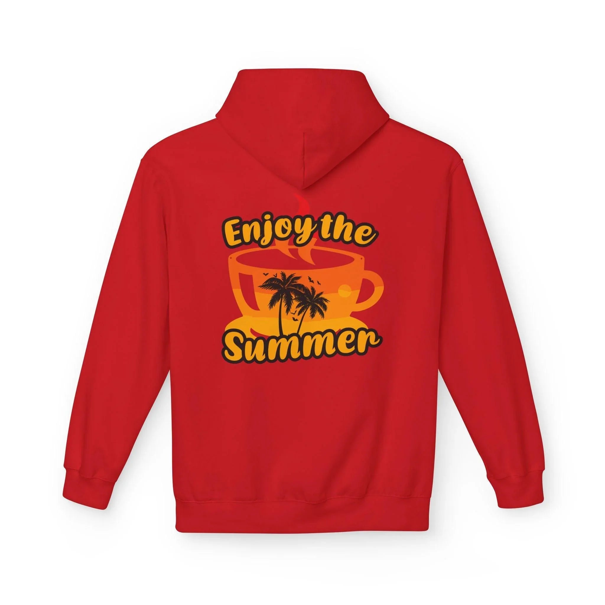 Cozy "Summer Vibes" Coffee Fleece Hoodie for Ultimate Comfort and Style