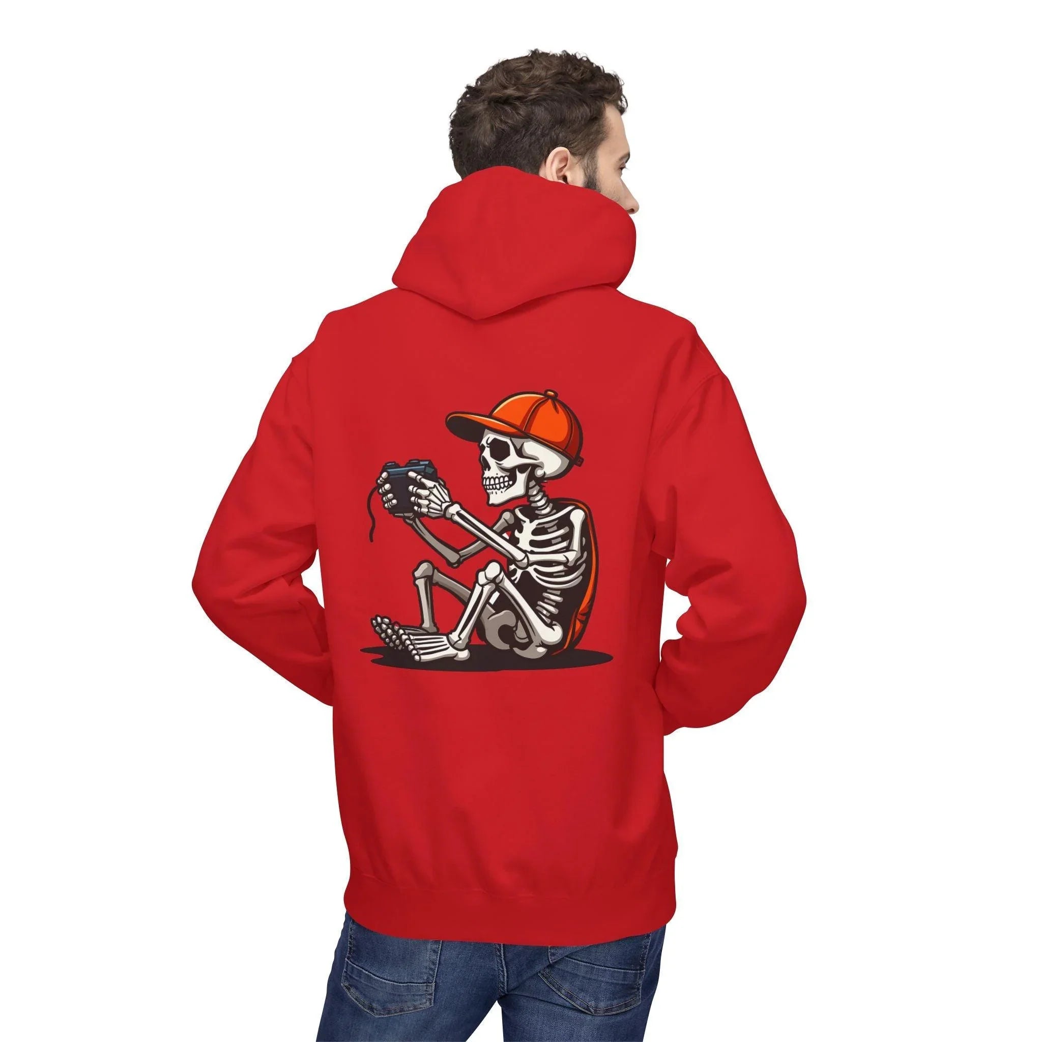 Ultimate Skeleton Gamer Fleece Pullover Hoodie for Comfort and Style