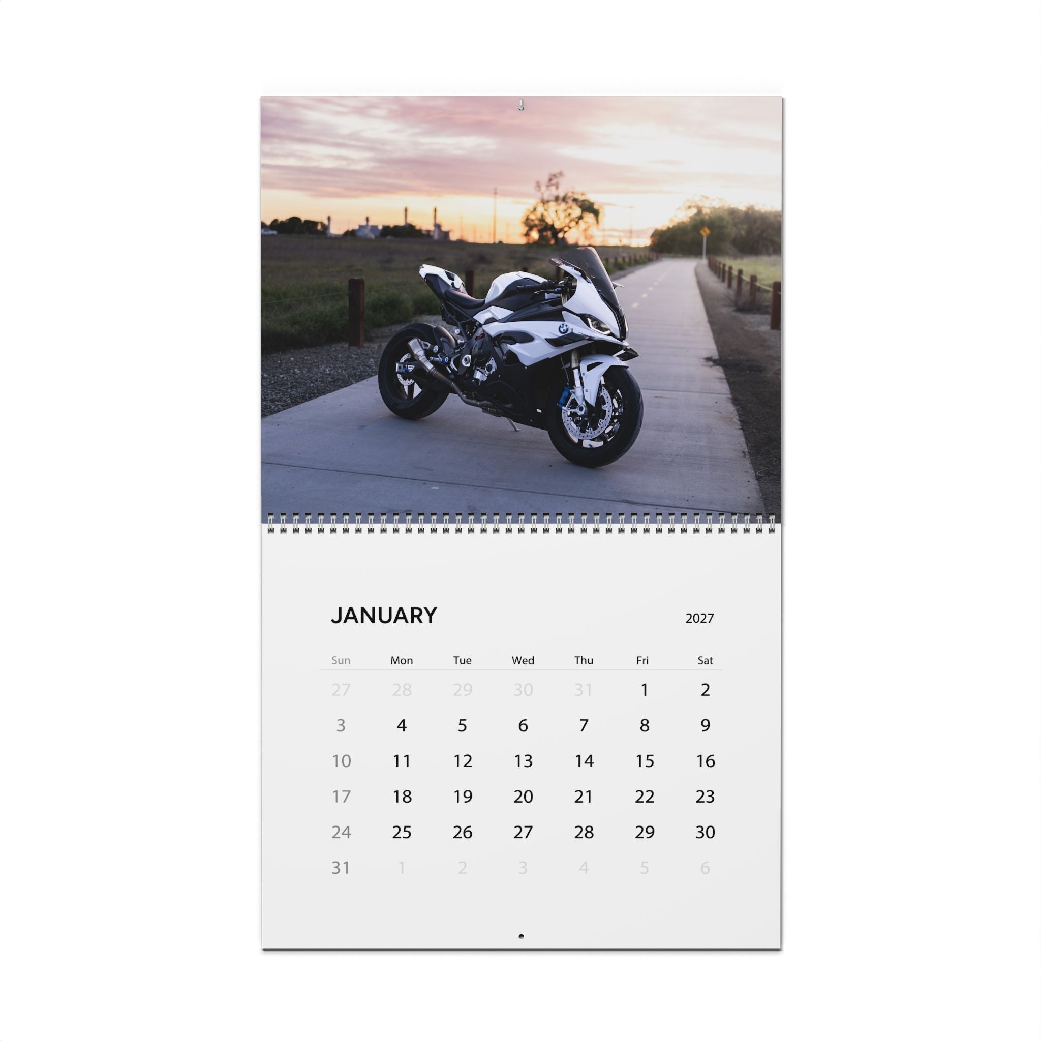 2027 Motorcycle Wall Calendar – Supersport Motorcycles, Sportbikes & High Performance Bike Artwork Collection