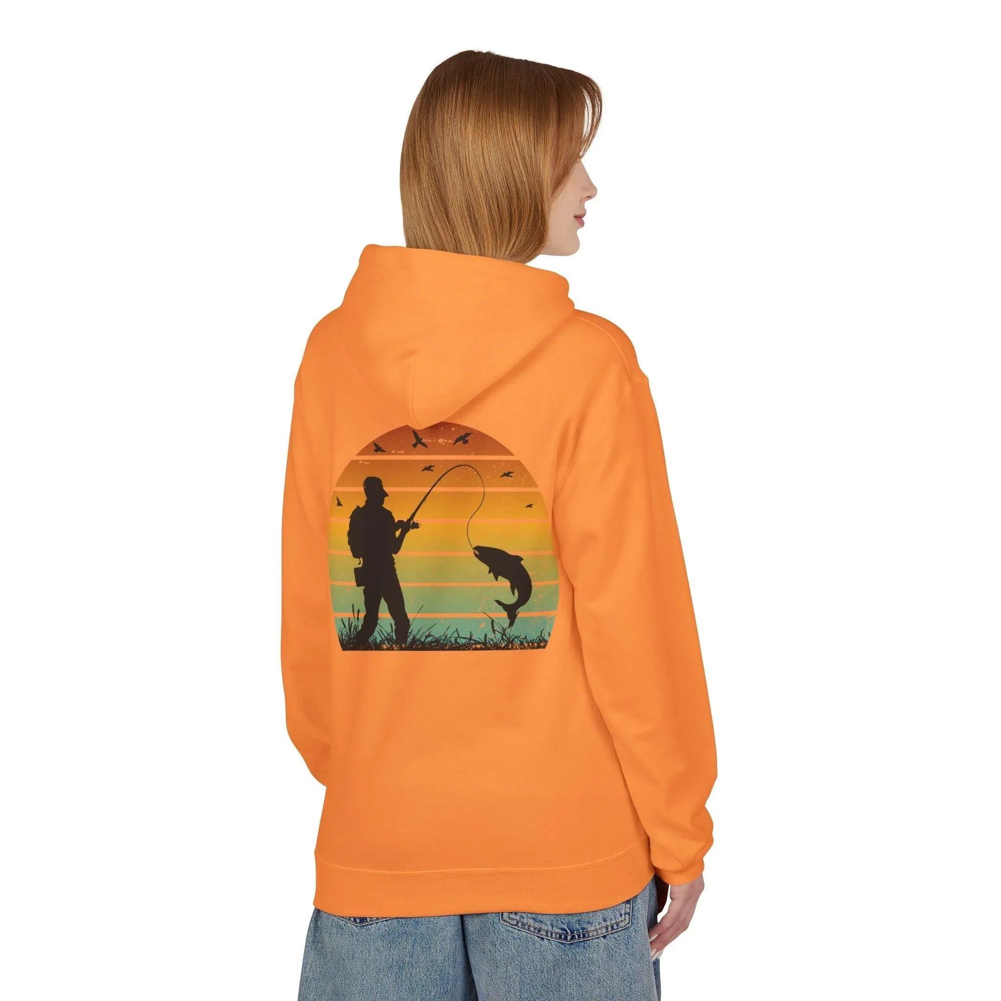 Ultimate Retro Fishing Fleece Hoodie for Comfort and Style
