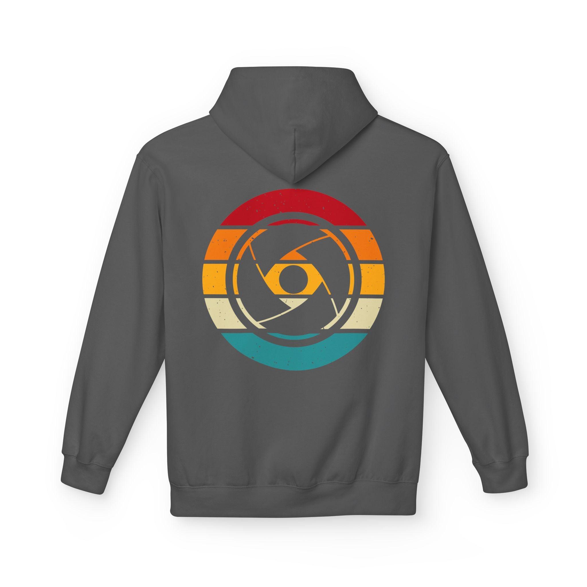 Cozy Photographer's Hoodie with Retro Aperture Design for Creative Souls