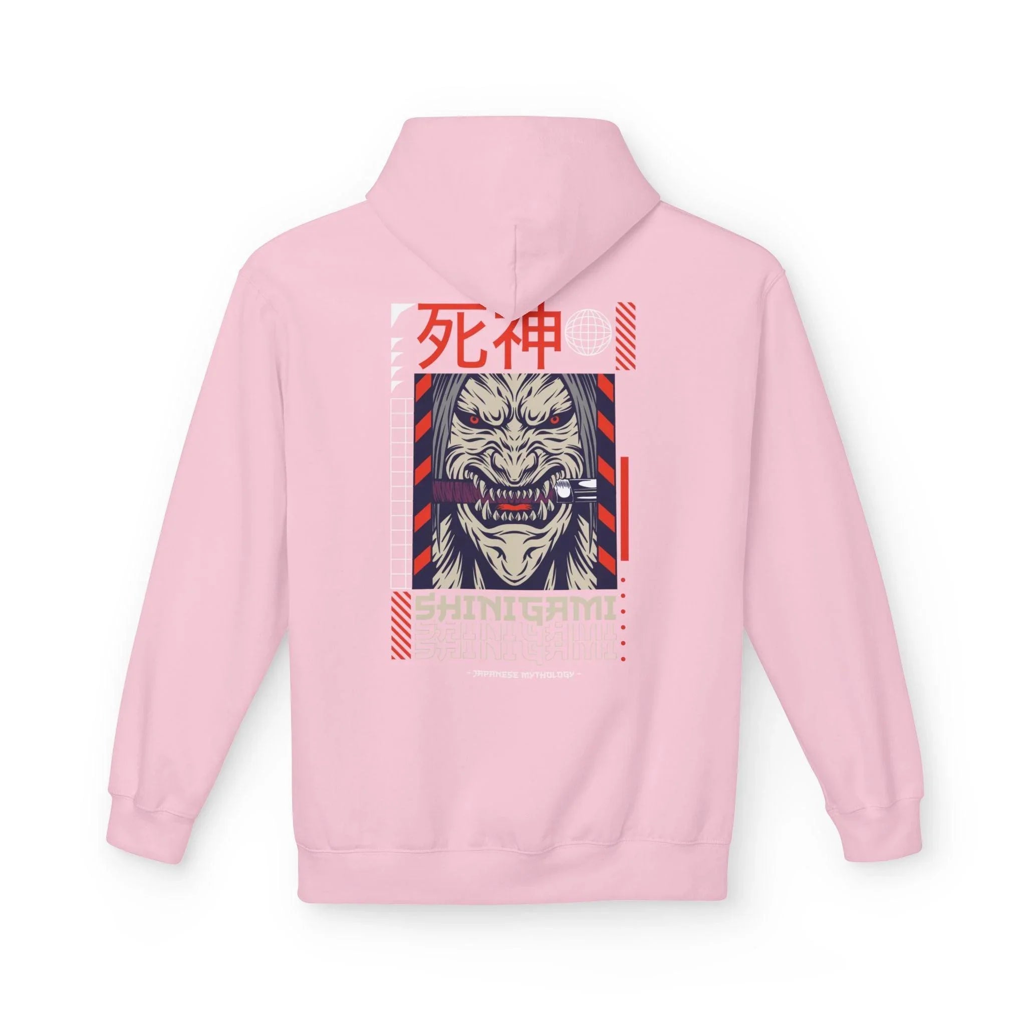 Shinigami-Inspired Japanese Streetwear Fleece Hoodie - Comfort Meets Cultural Style
