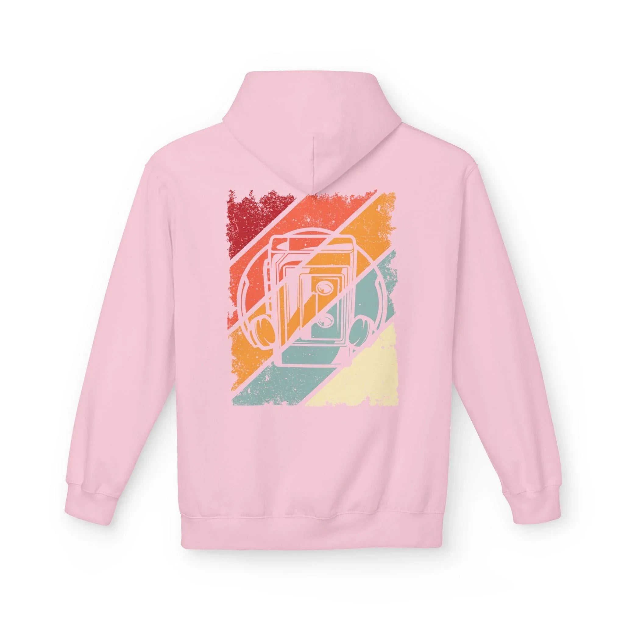 Cozy Vintage Walkman Fleece Hoodie - Stylish Comfort for Cold Days