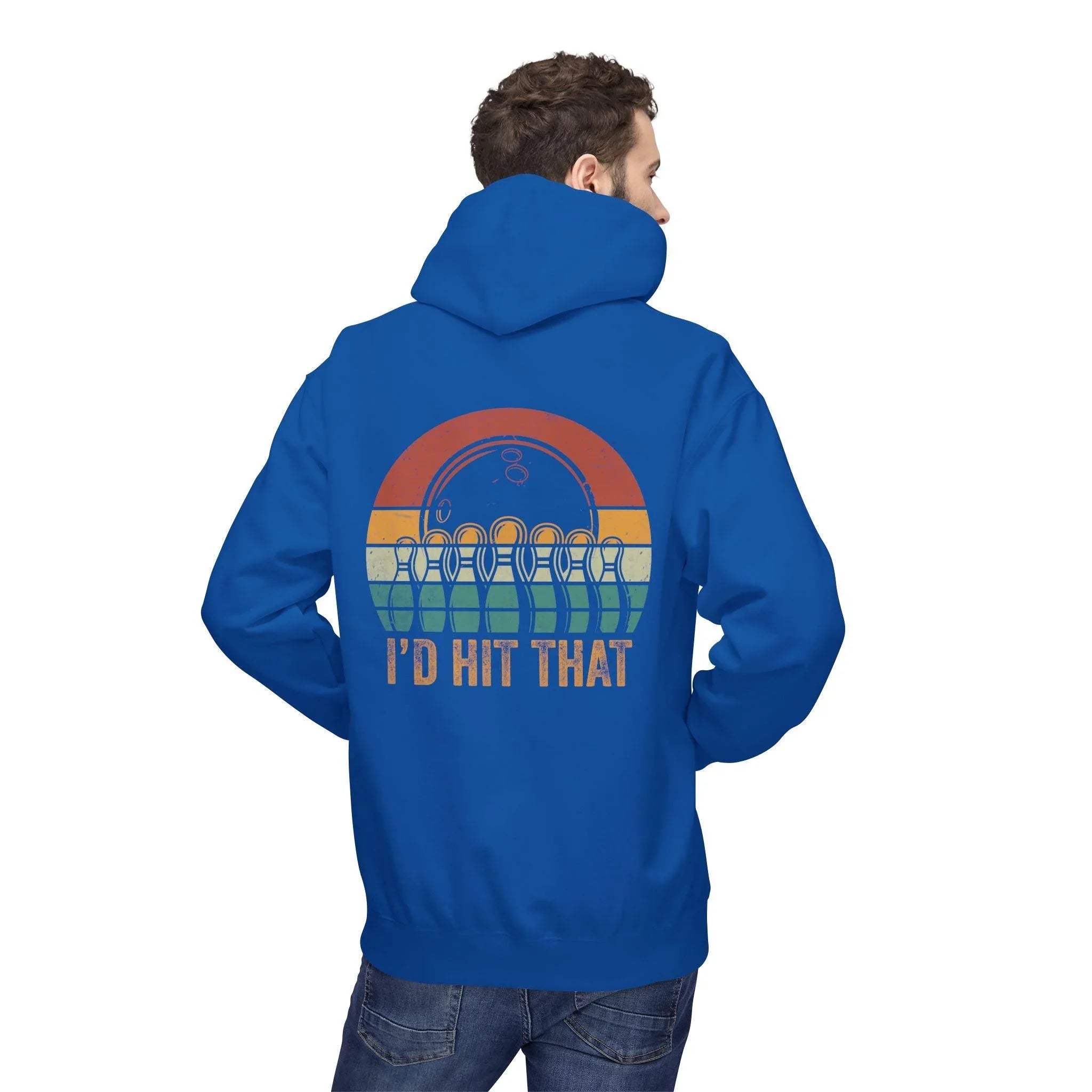 "I'd Hit That" Retro Bowling Cozy Fleece Hoodie for Ultimate Comfort