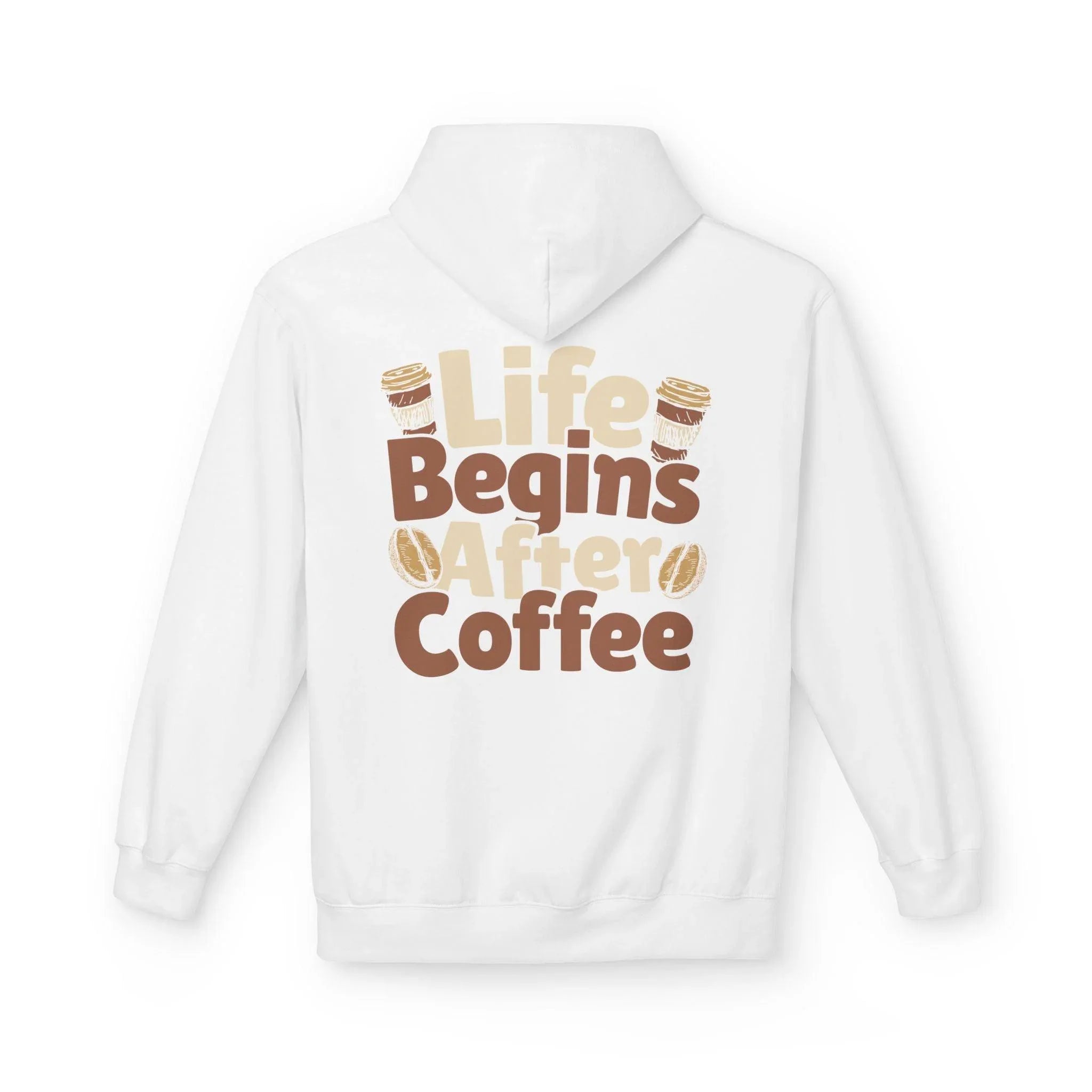 Cozy Life Begins After Coffee Fleece Pullover Hoodie