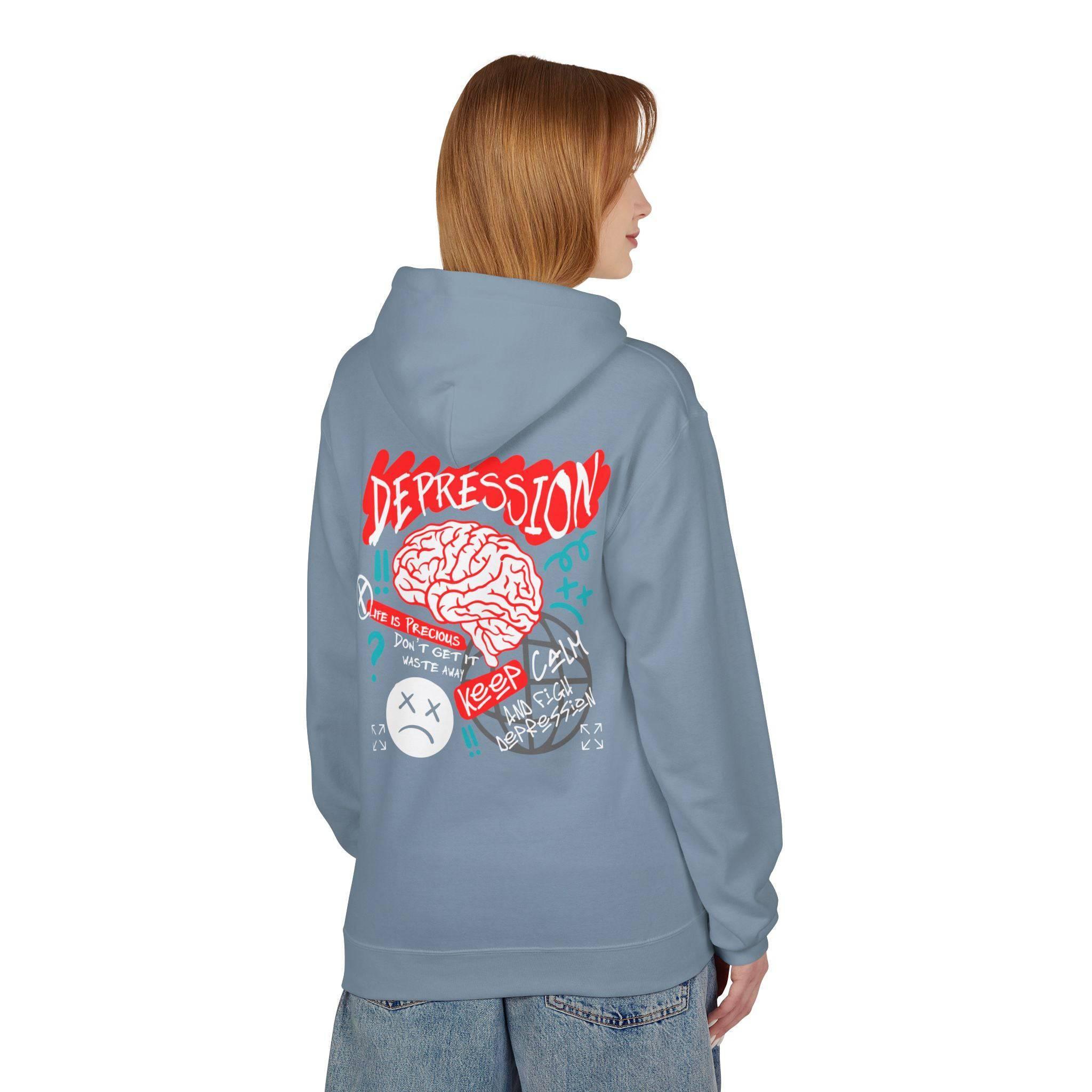 Empower Your Style: Fight Depression Fleece Hoodie for Ultimate Comfort