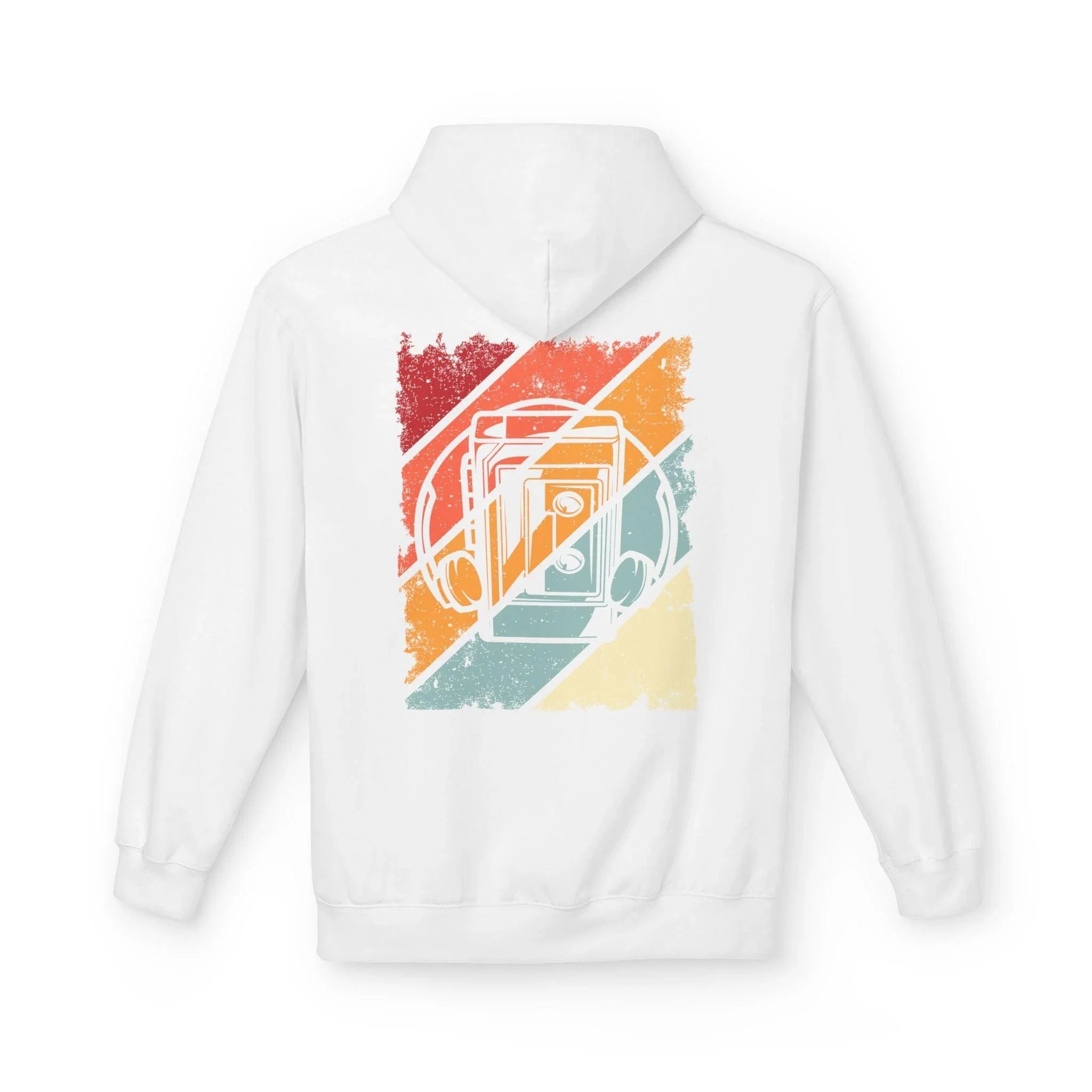 Cozy Vintage Walkman Fleece Hoodie - Stylish Comfort for Cold Days