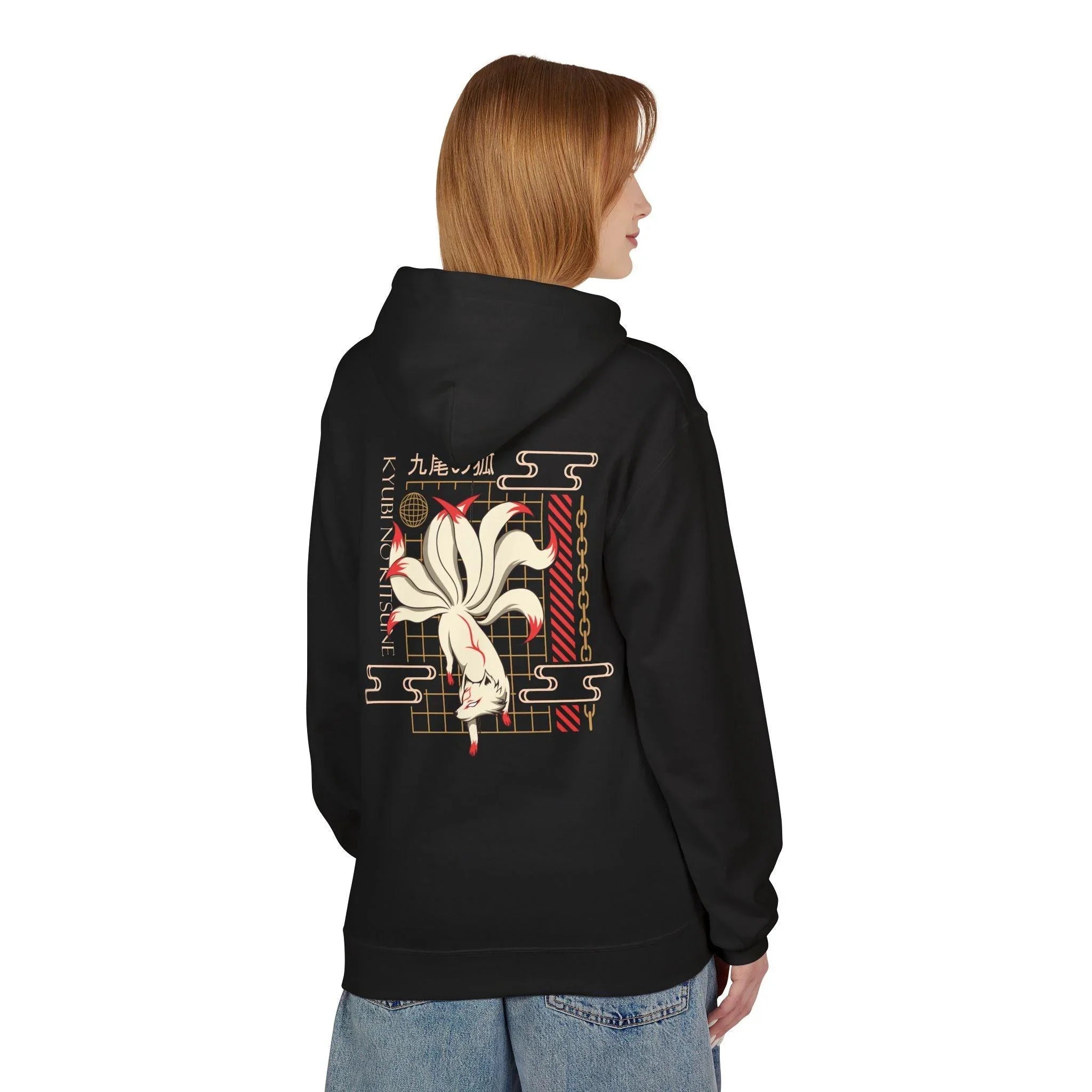 Kyubi No Kitsune Japanese Streetwear Fleece Hoodie – Ultimate Comfort Meets Stylish Design