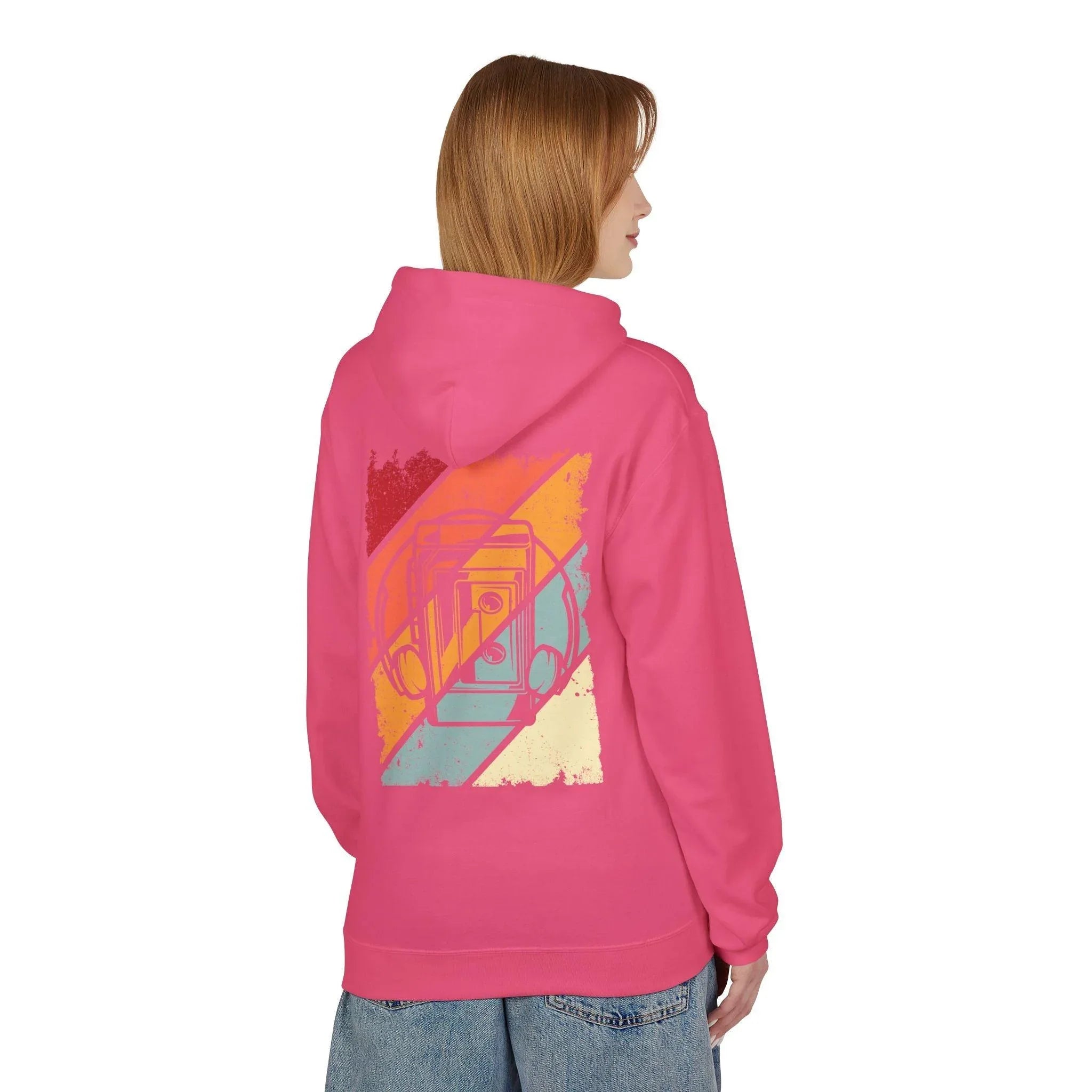 Cozy Vintage Walkman Fleece Hoodie - Stylish Comfort for Cold Days