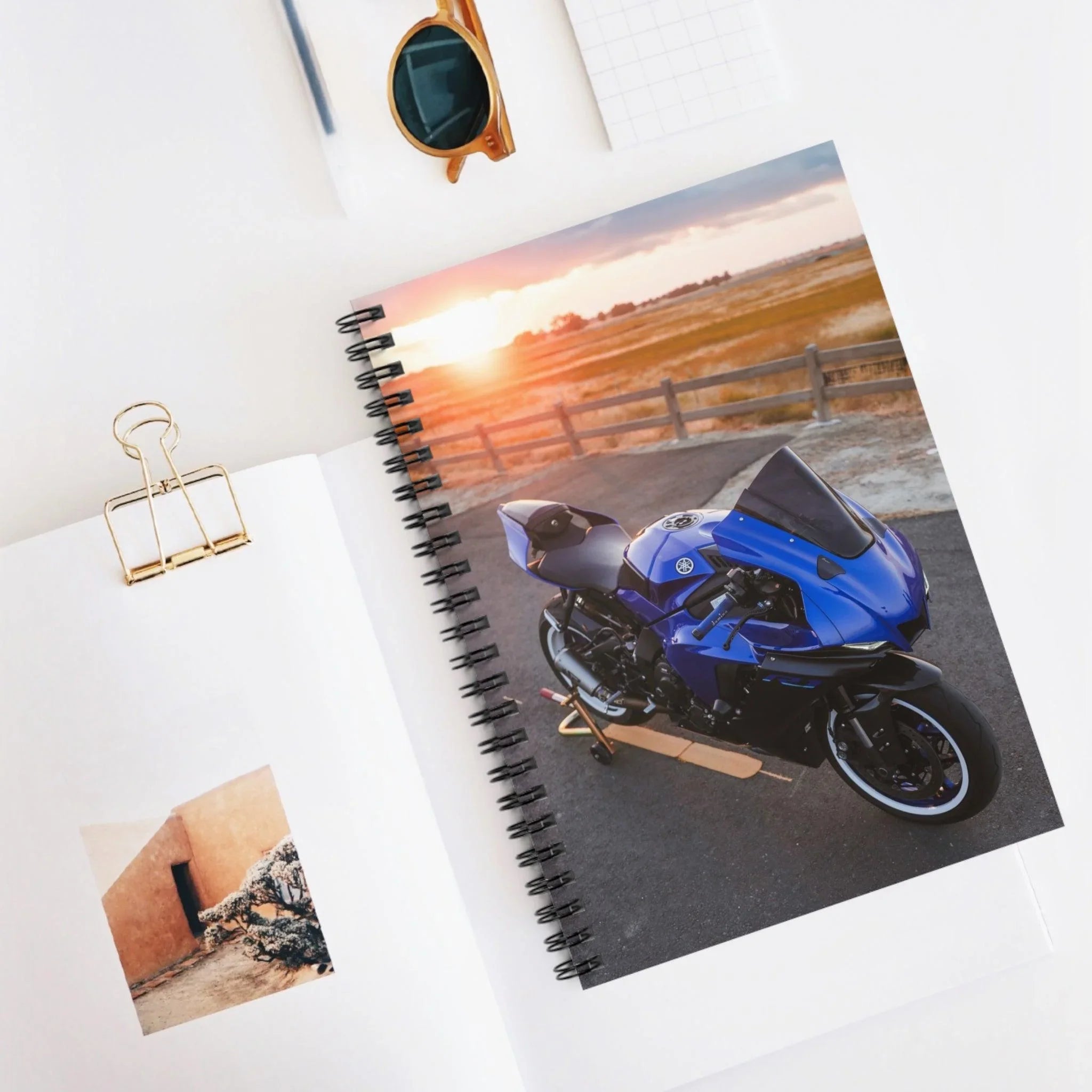 Yamaha R1 Motorcycle Spiral Notebook #004 - Throttle Designs