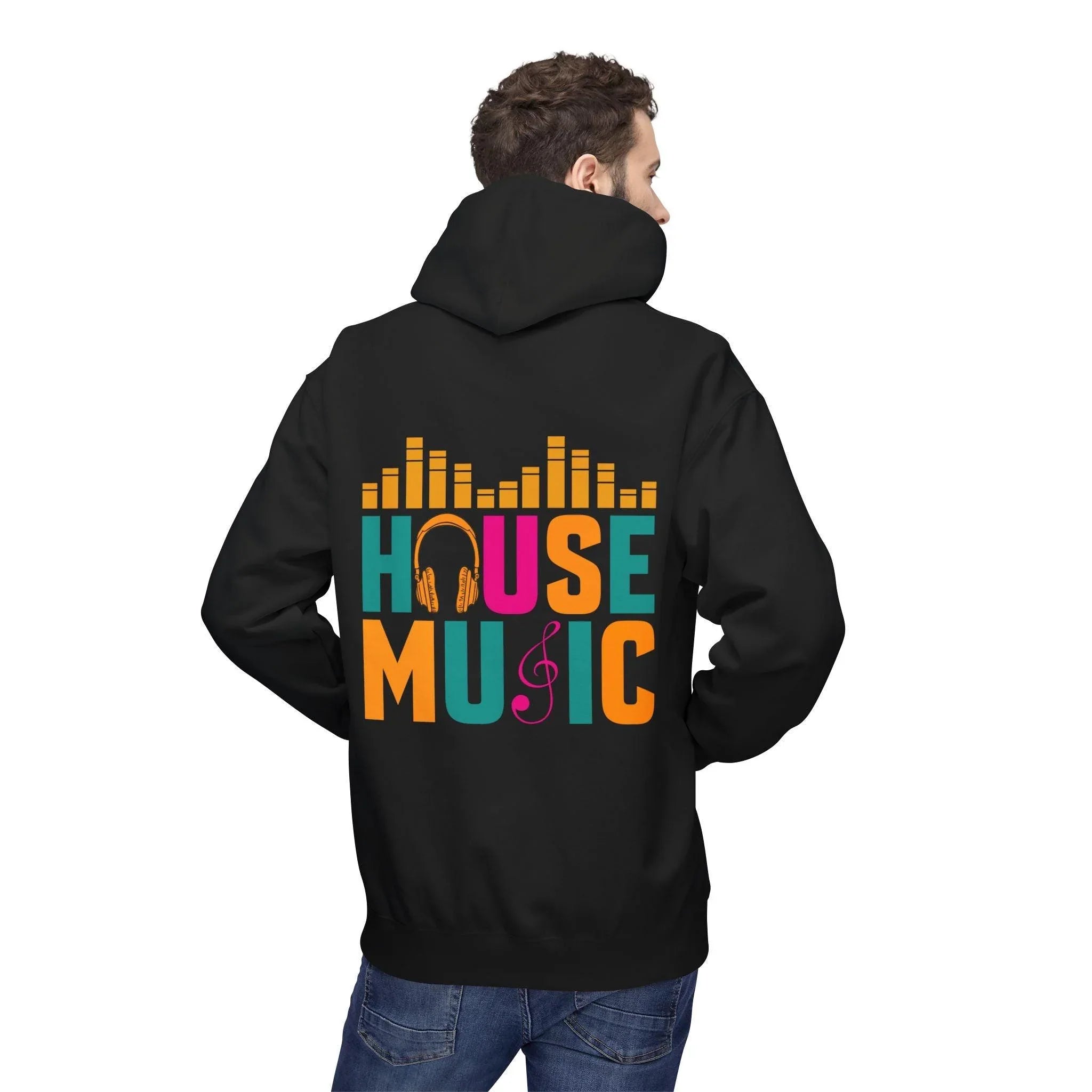 House Music Vibes Fleece Hoodie - Stylish Comfort for Music Lovers