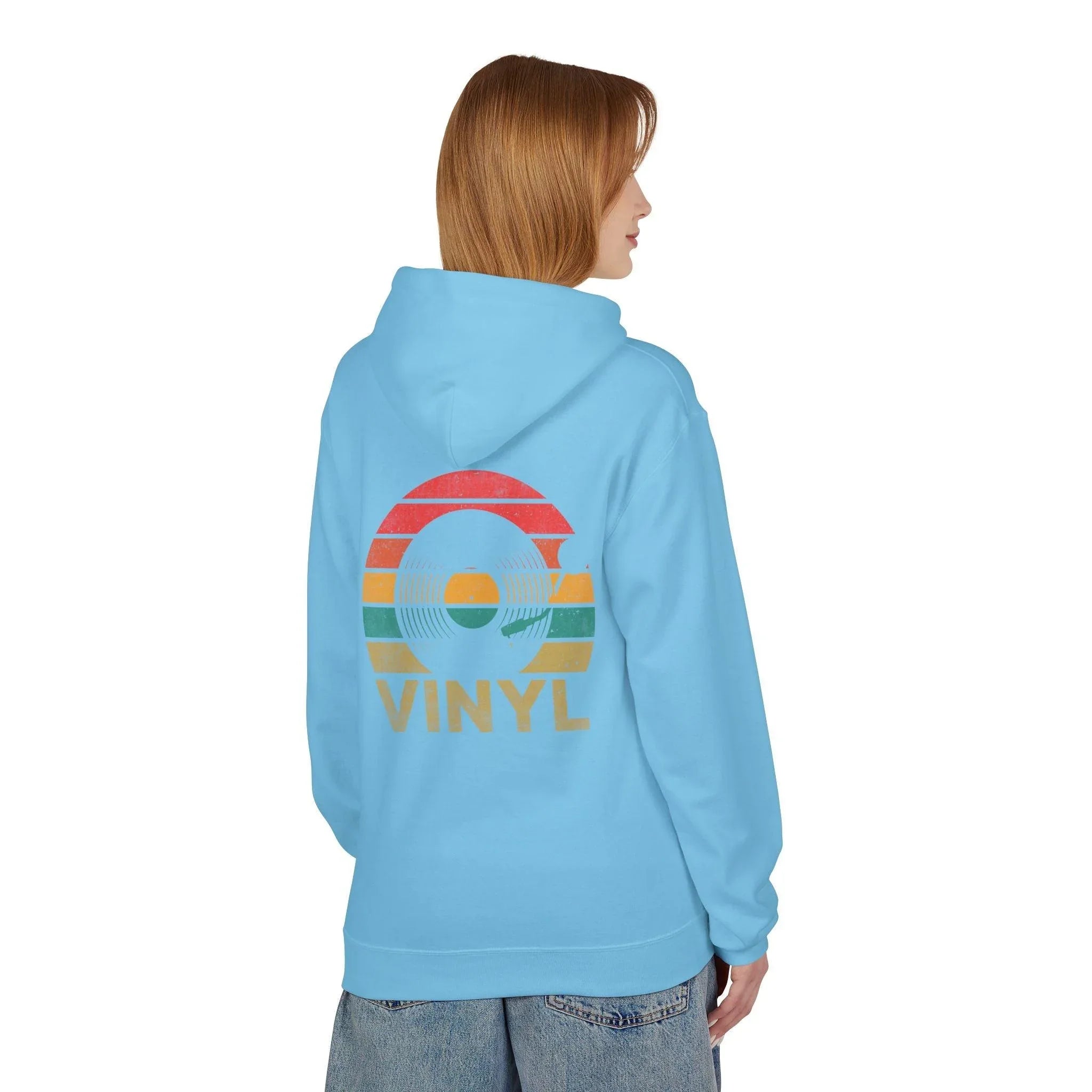 Cozy Vintage Music Vinyl Fleece Hoodie for Ultimate Style and Comfort