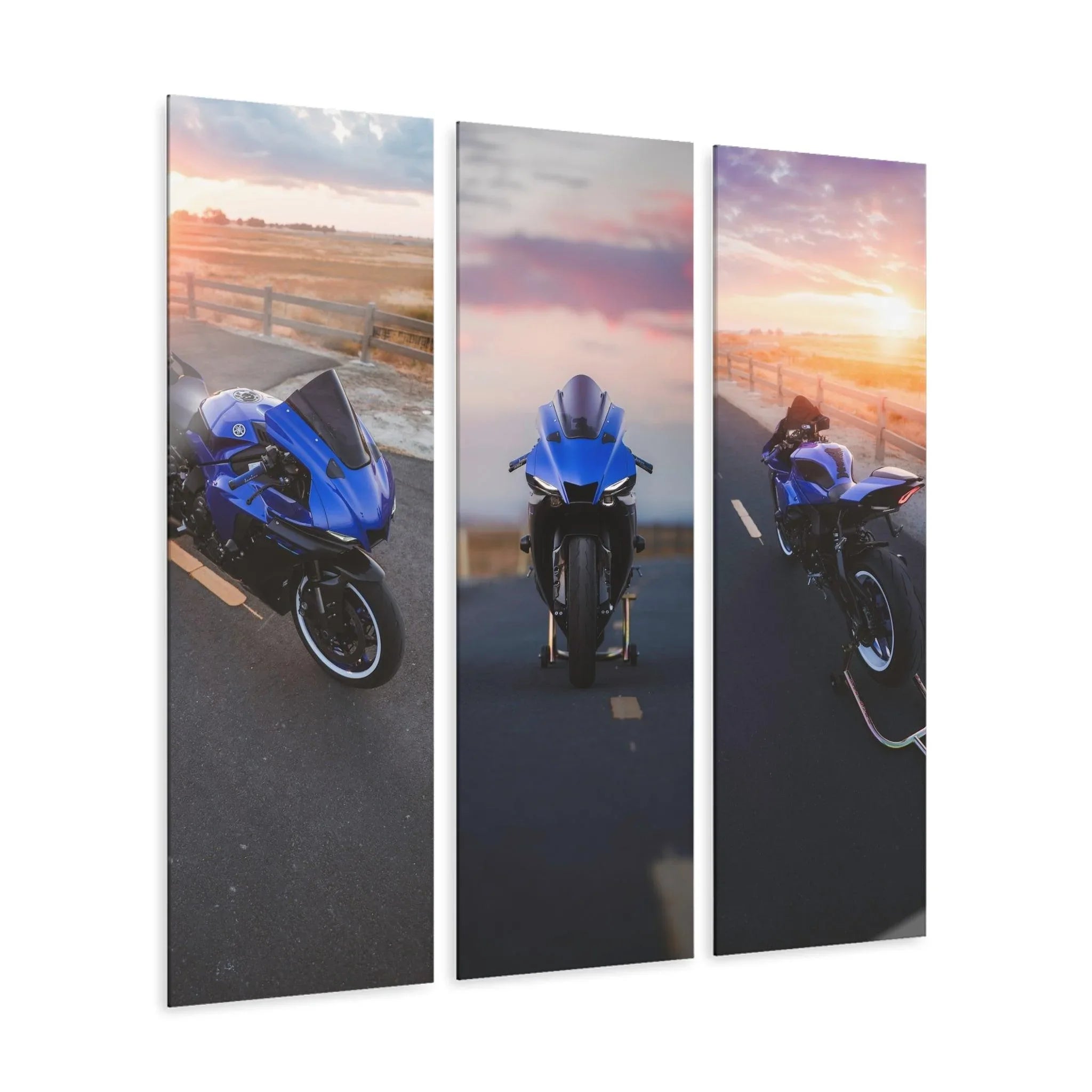 Yamaha R1 3-Piece Acrylic Wall Art #001 for Motorcycle Lovers