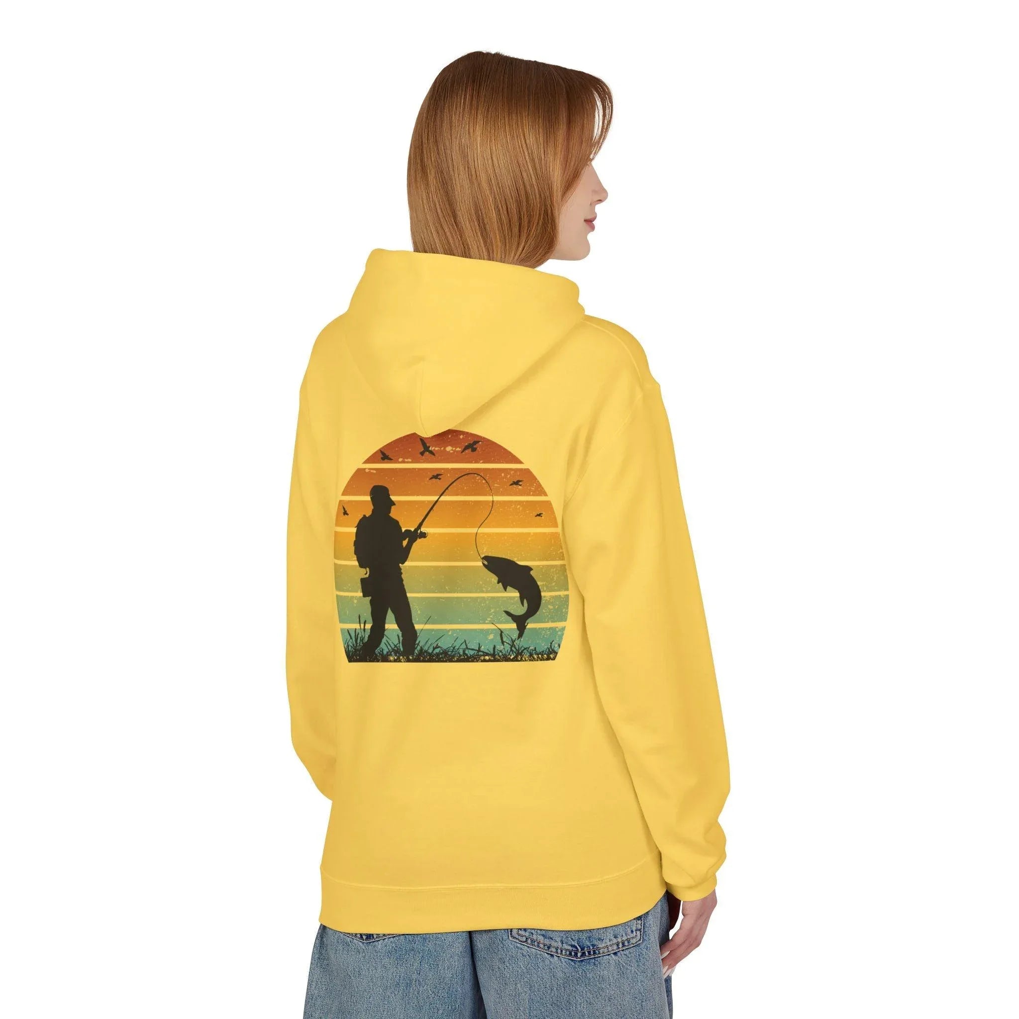 Ultimate Retro Fishing Fleece Hoodie for Comfort and Style