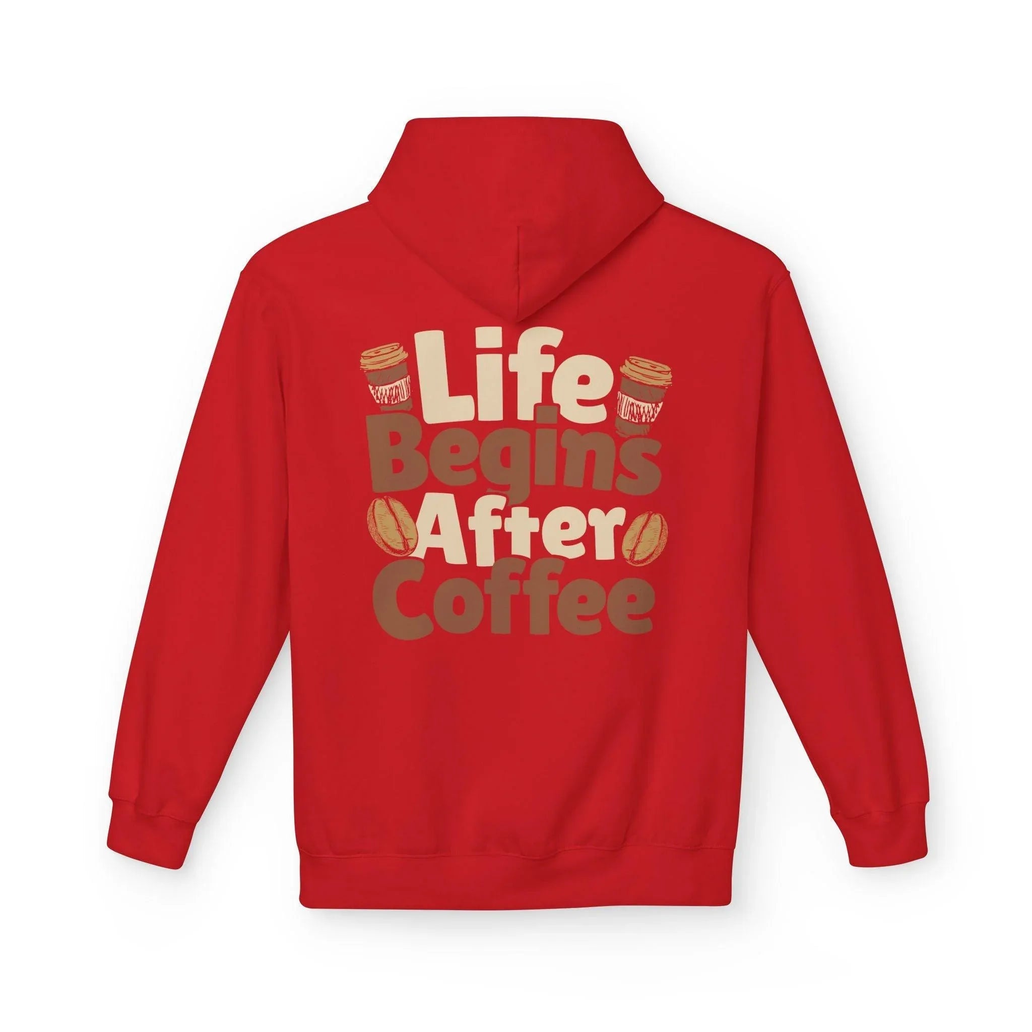 Cozy Life Begins After Coffee Fleece Pullover Hoodie