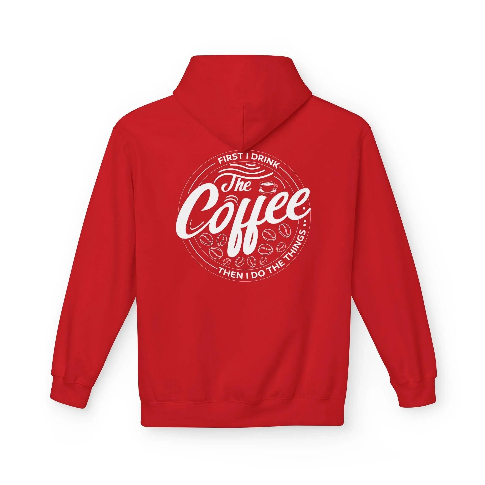 Cozy Up with the "Coffee First" Premium Fleece Hoodie