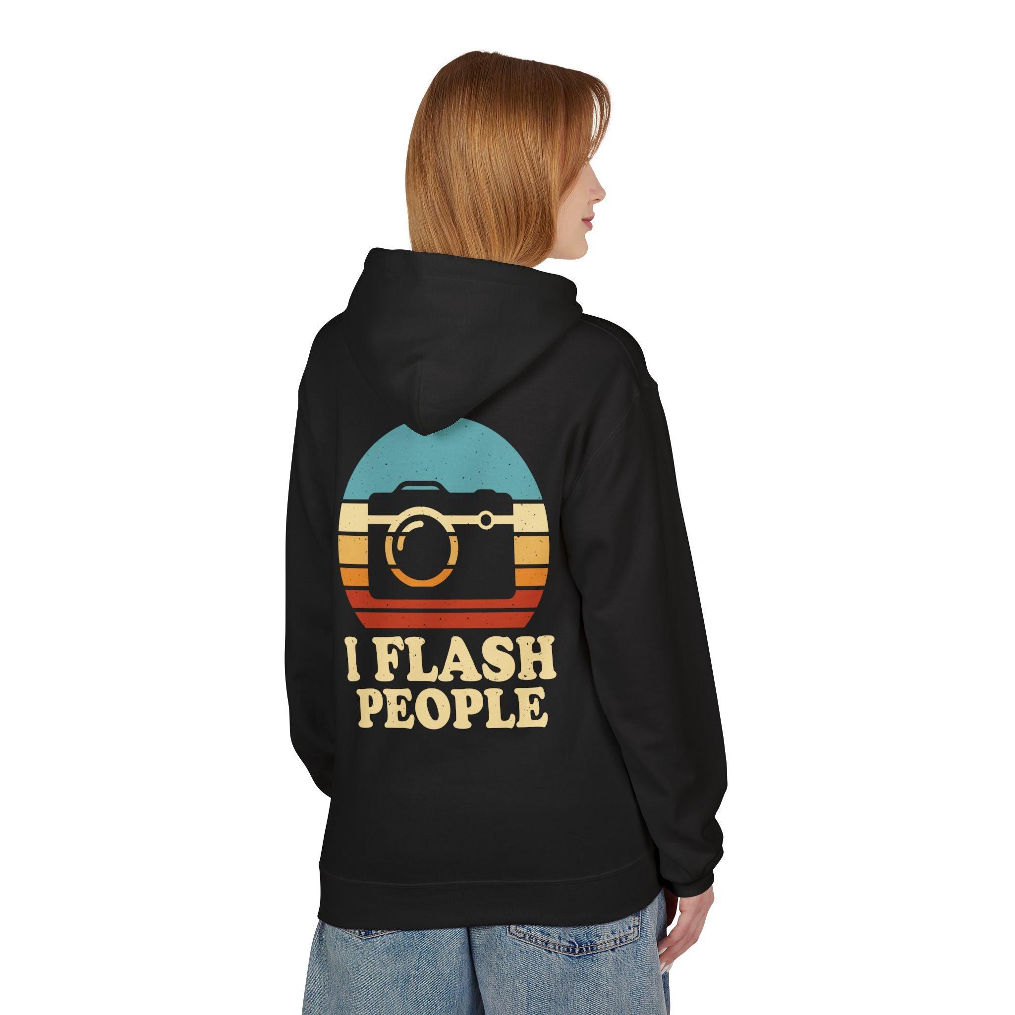 "I Flash People" Photography Enthusiast Fleece Hoodie - Stylish & Cozy Comfort
