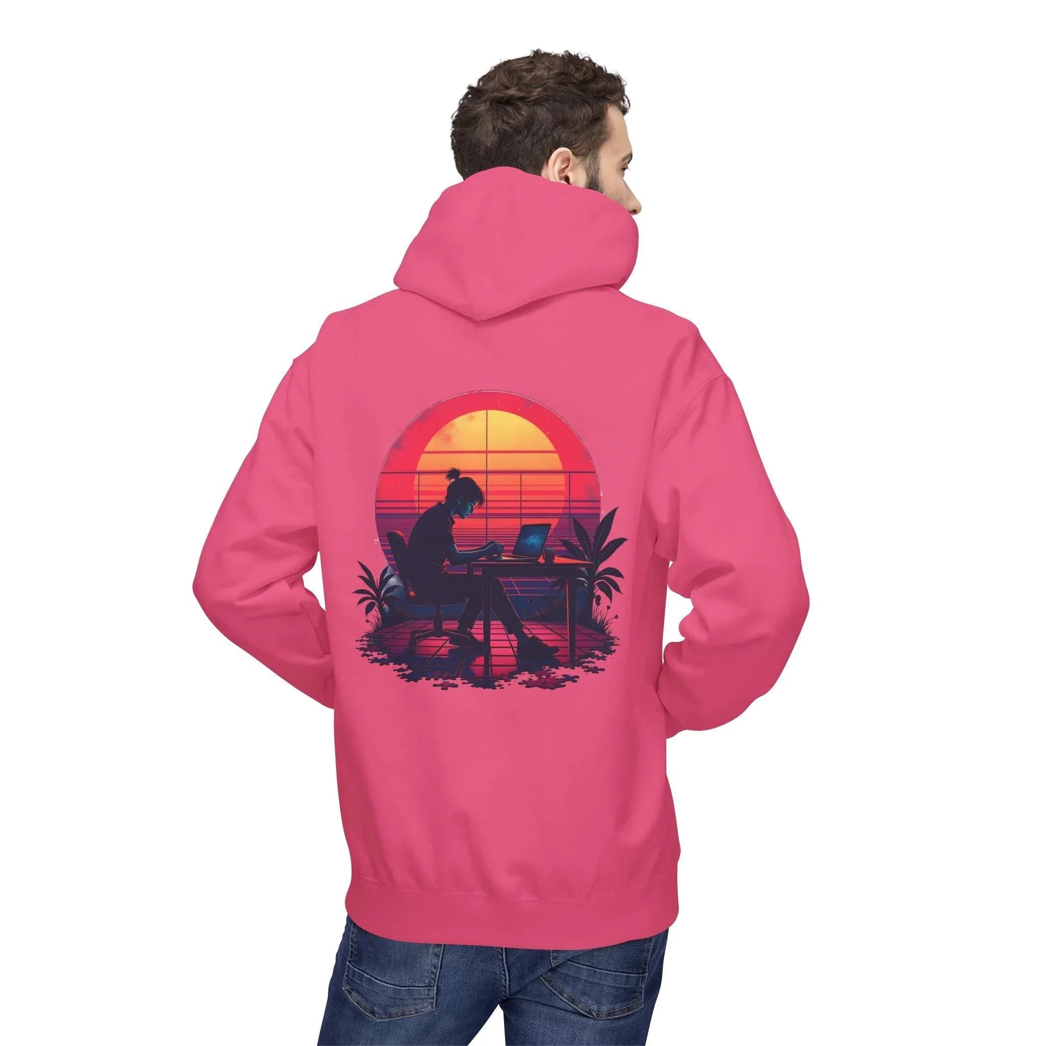 Ultimate Retro Programmer Fleece Hoodie for Comfort and Style