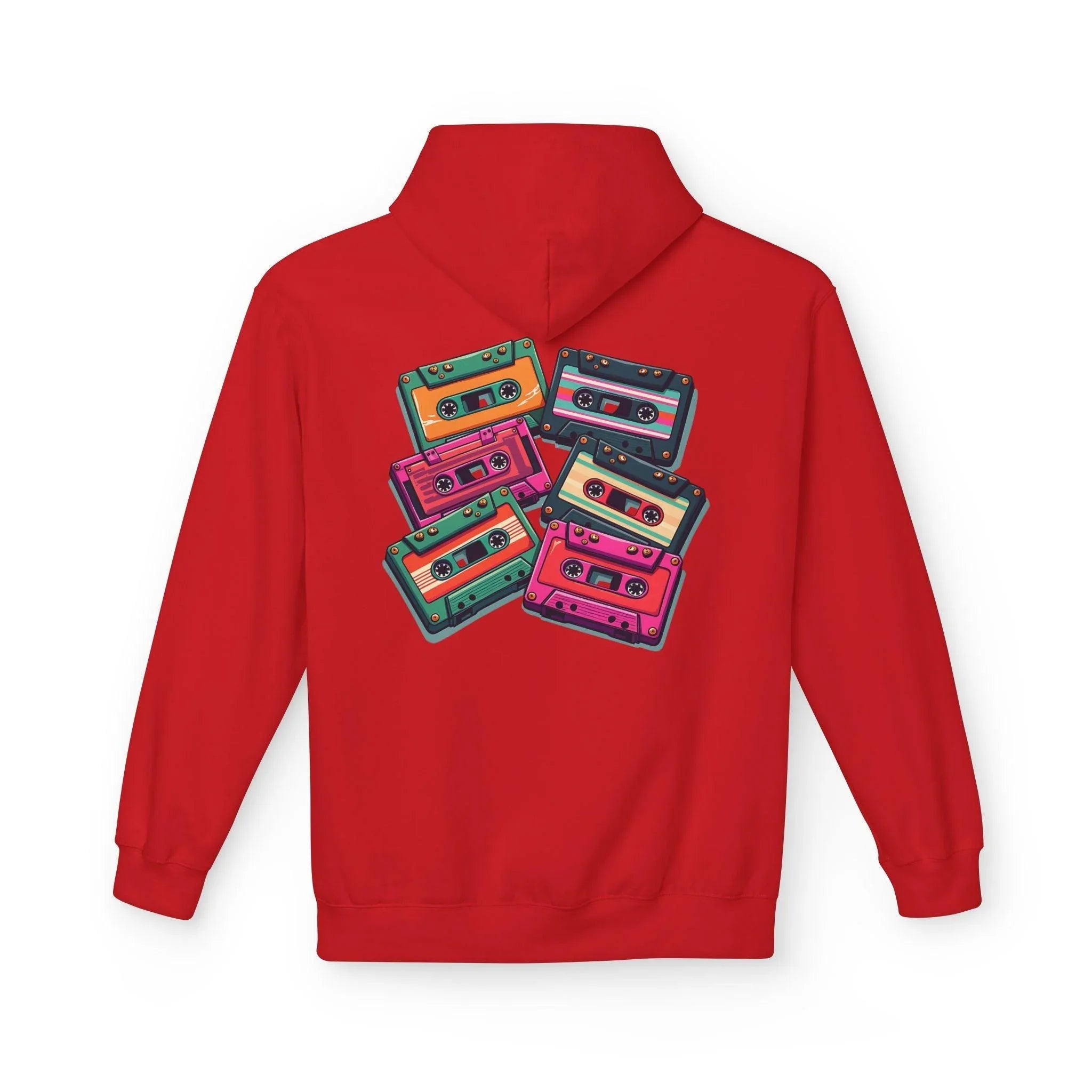Nostalgic Cassette Tapes Cozy Fleece Hoodie for Ultimate Comfort