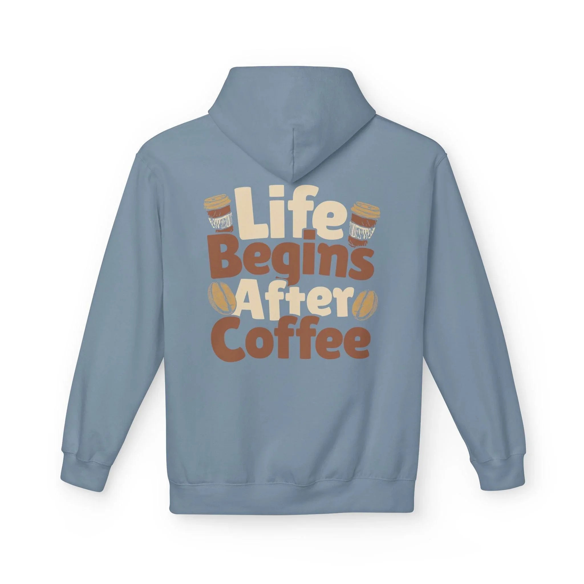 Cozy Life Begins After Coffee Fleece Pullover Hoodie