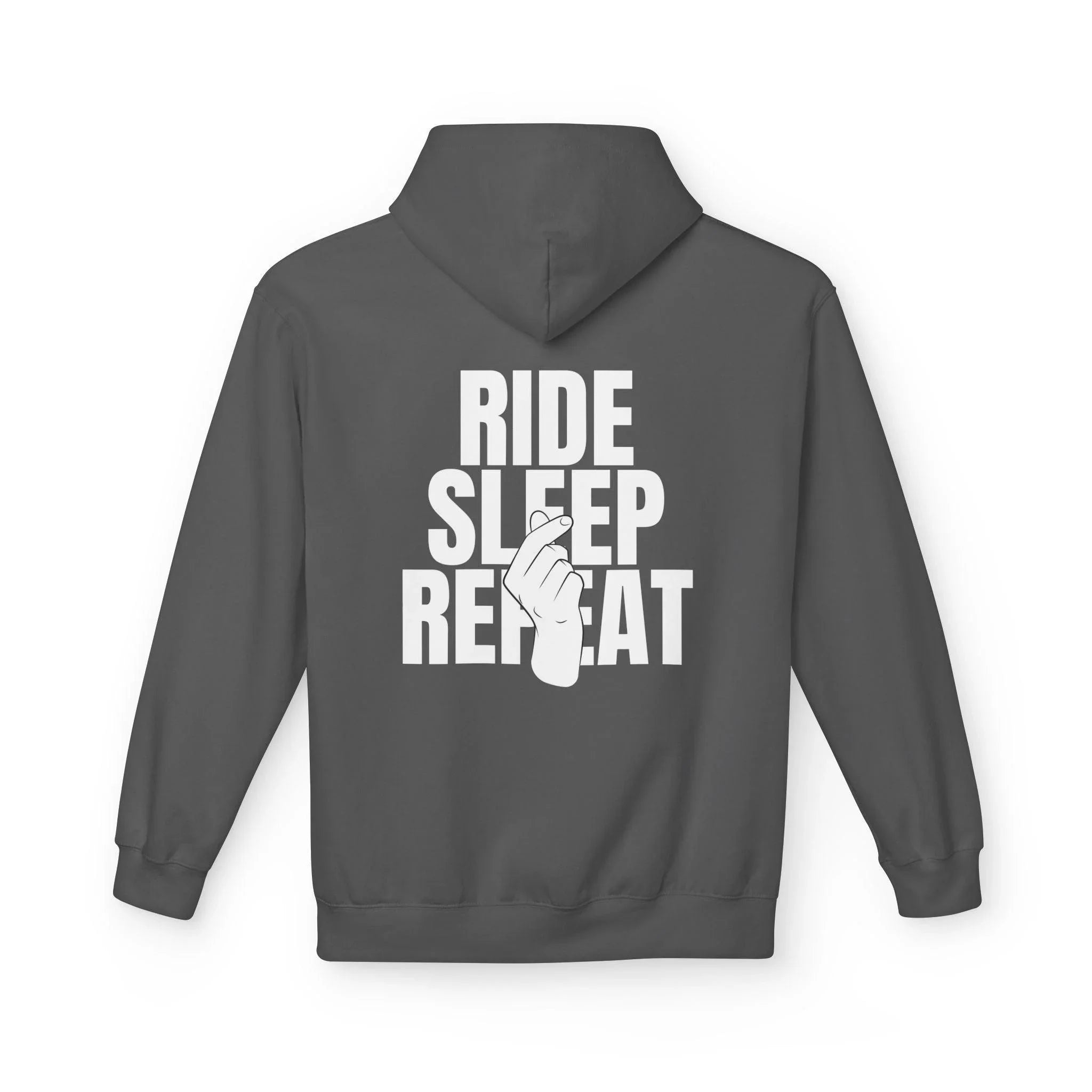 Cozy Comfort "Ride, Sleep, Repeat" Fleece Hoodie