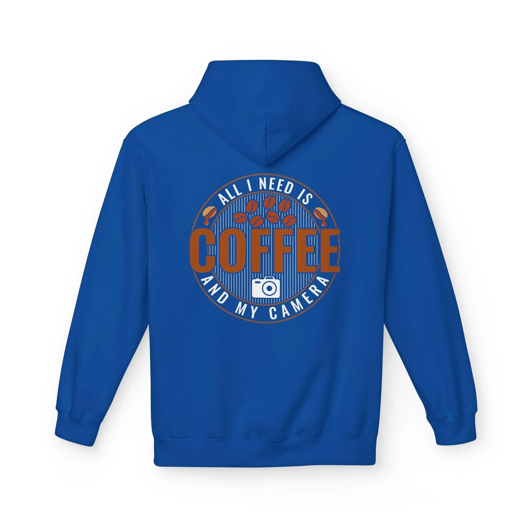Cozy Photographer's Dream: 'All I Need is My Coffee' Fleece Hoodie