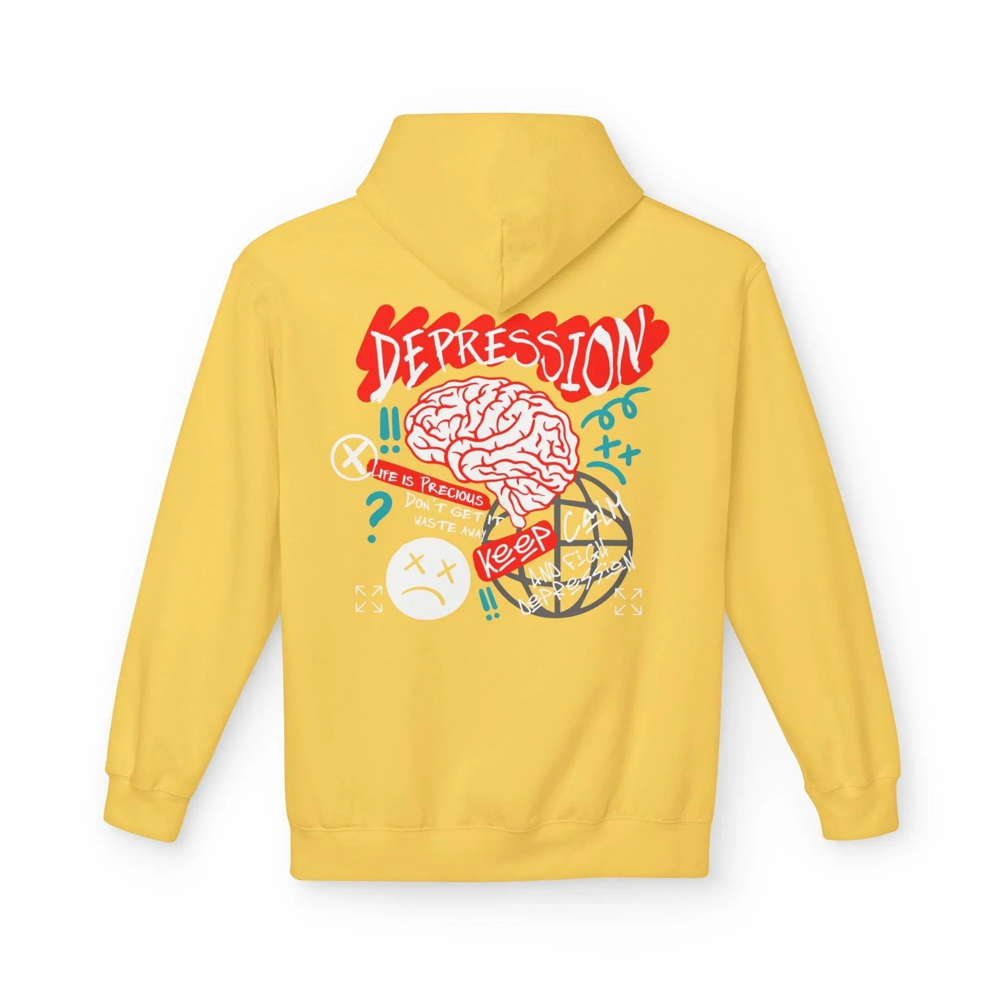 Empower Your Style: Fight Depression Fleece Hoodie for Ultimate Comfort