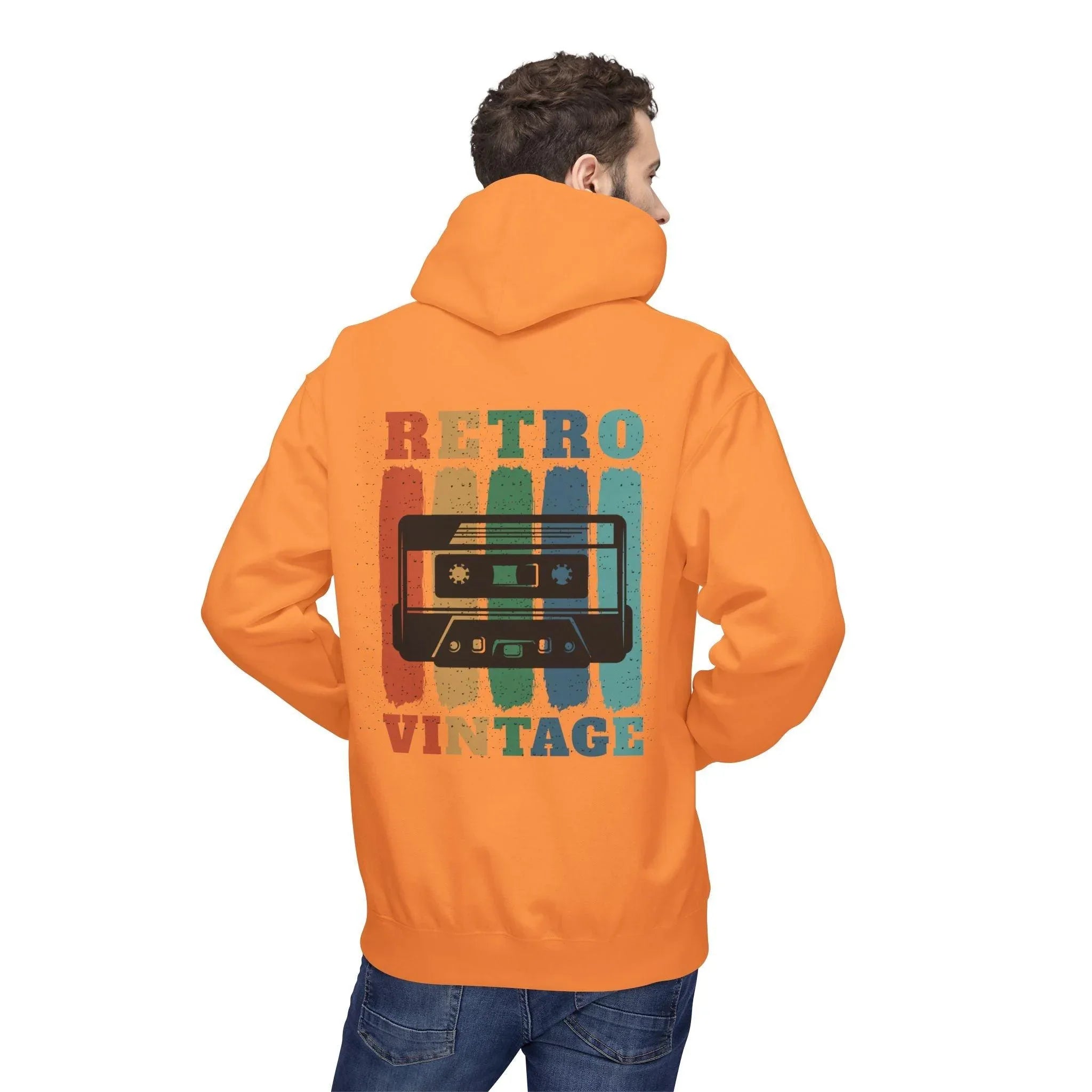 Cozy Retro Vibes: Premium Vintage Cassette Fleece Hoodie