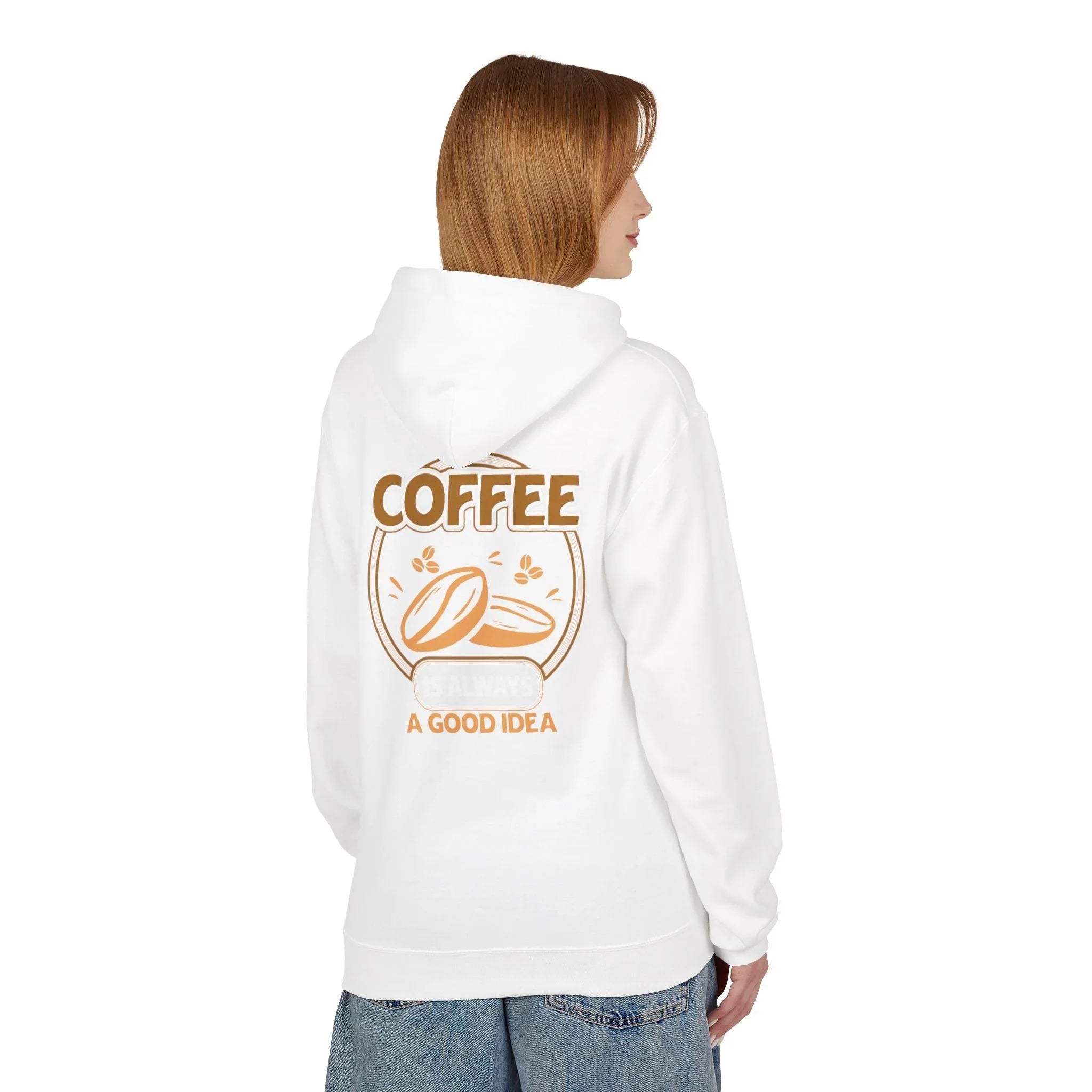 Cozy Up in Style: "Coffee Is Always A Good Idea" Fleece Hoodie