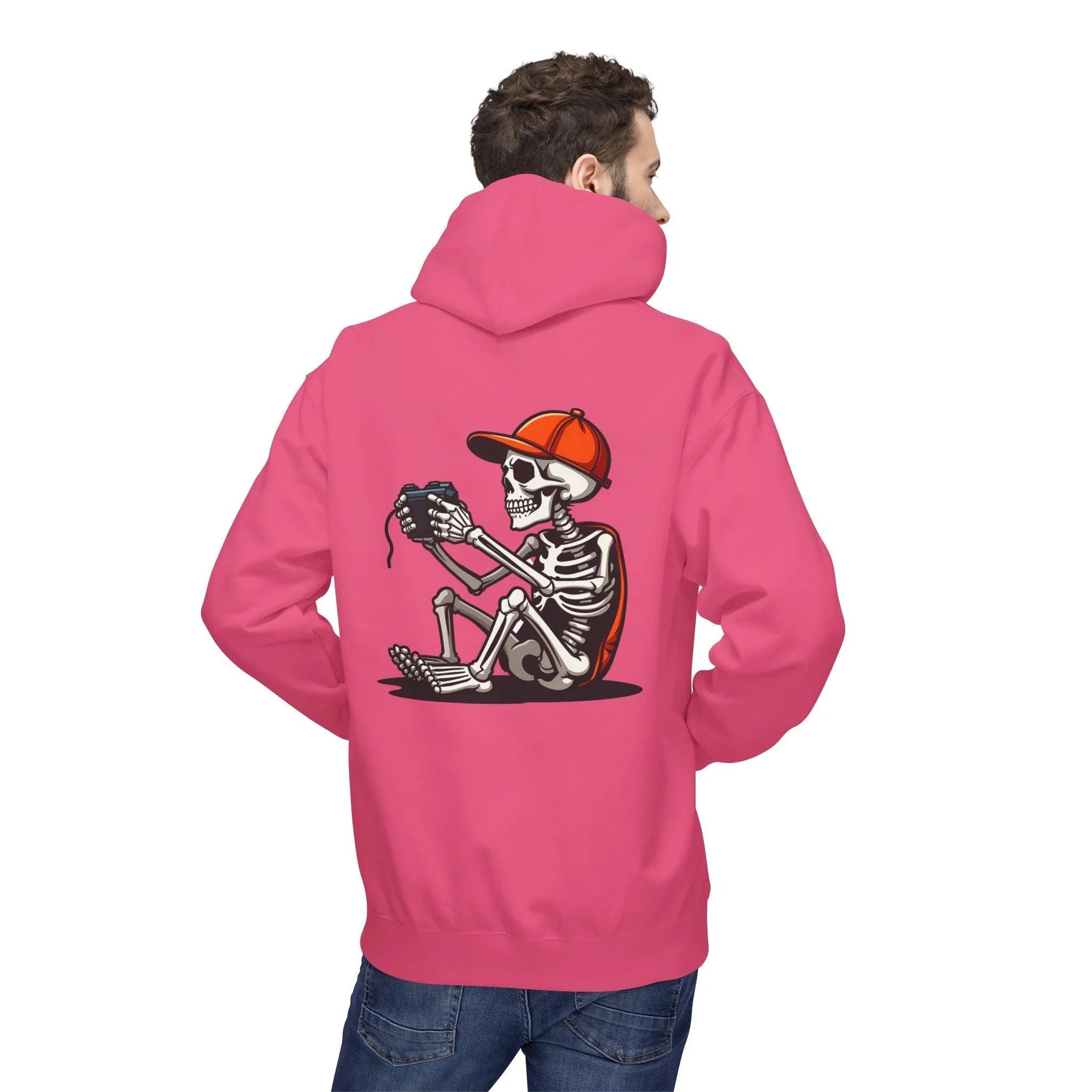Ultimate Skeleton Gamer Fleece Pullover Hoodie for Comfort and Style