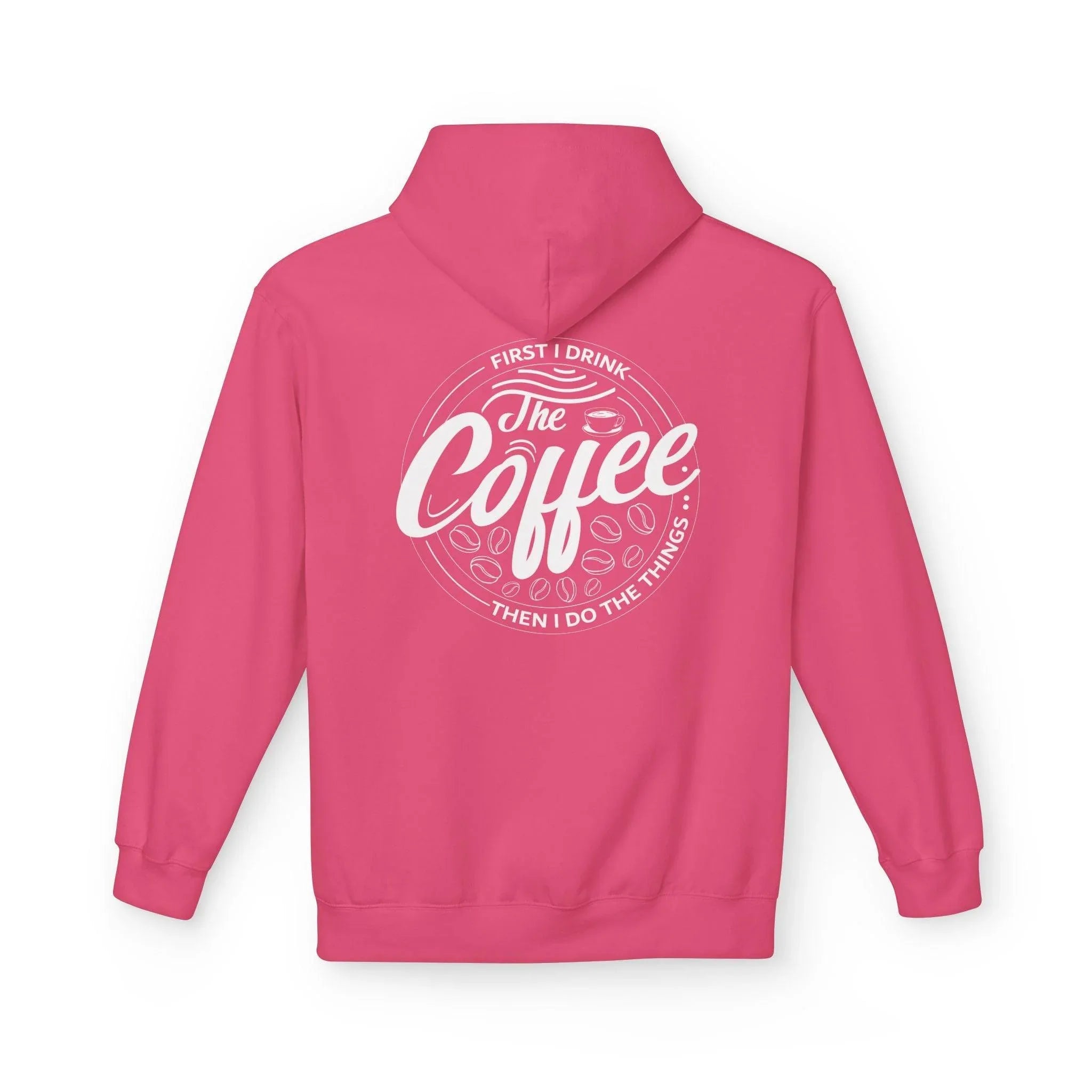 Cozy Up with the "Coffee First" Premium Fleece Hoodie