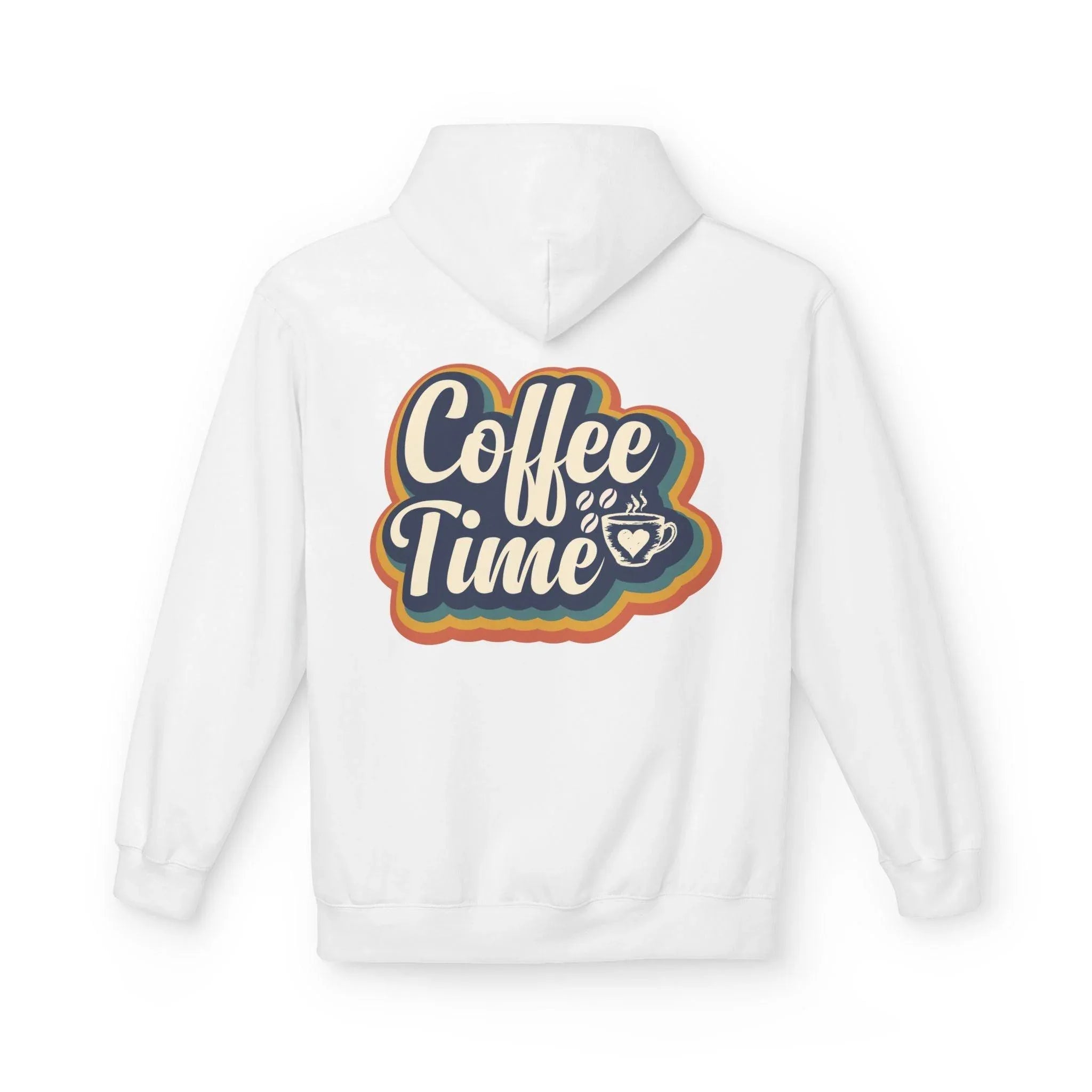 Cozy 'Coffee Time' Fleece Hoodie for Trendy Style and Comfort