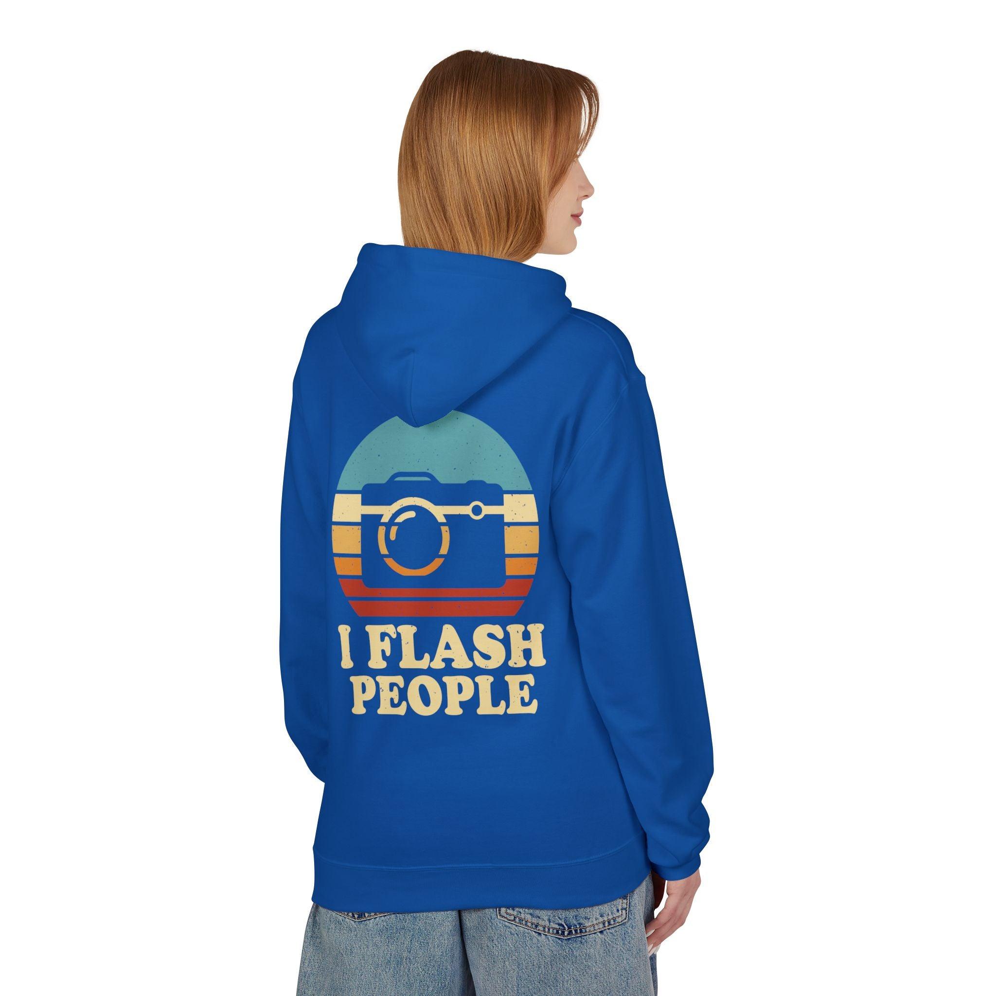 "I Flash People" Photography Enthusiast Fleece Hoodie - Stylish & Cozy Comfort