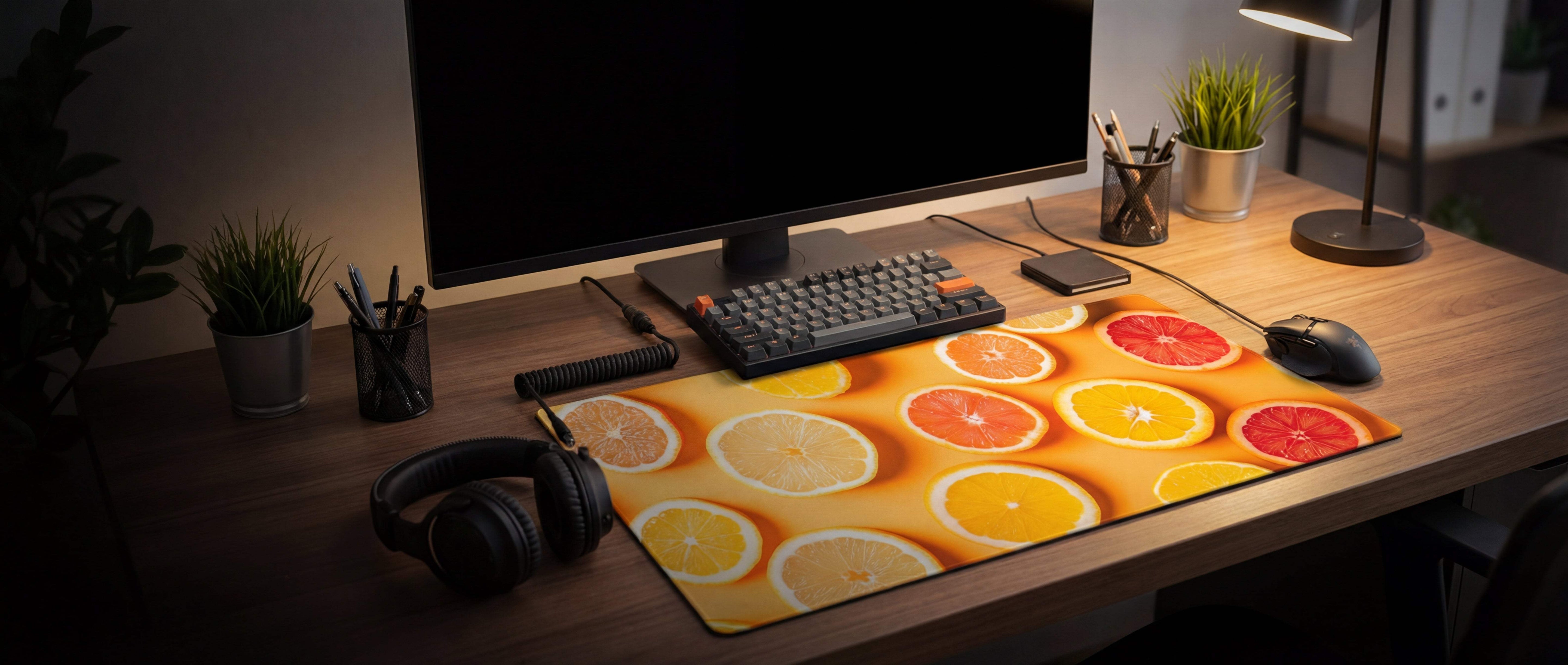 Orange slice patterned mousepad